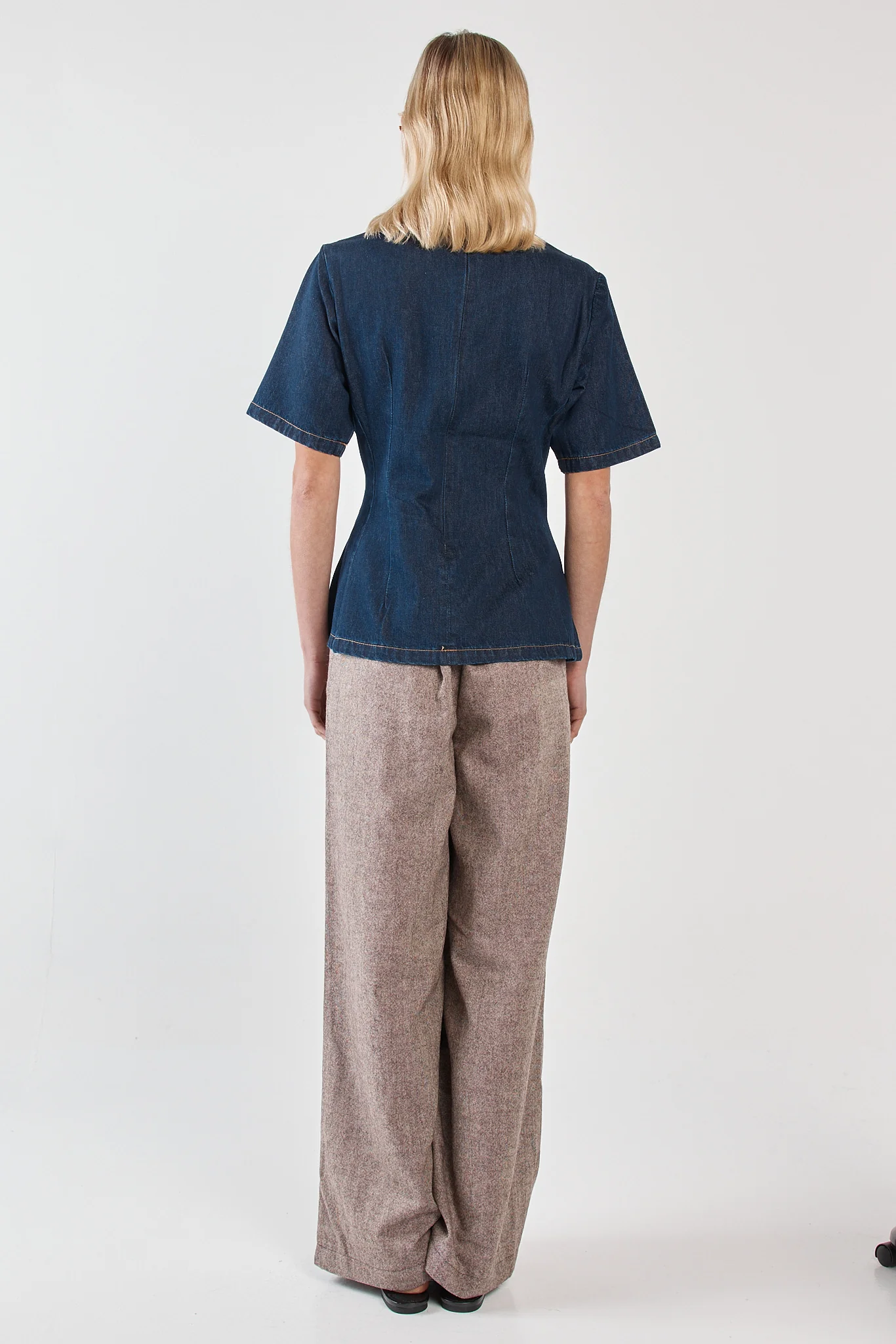 Abi Fitted Denim Tee - Image 4