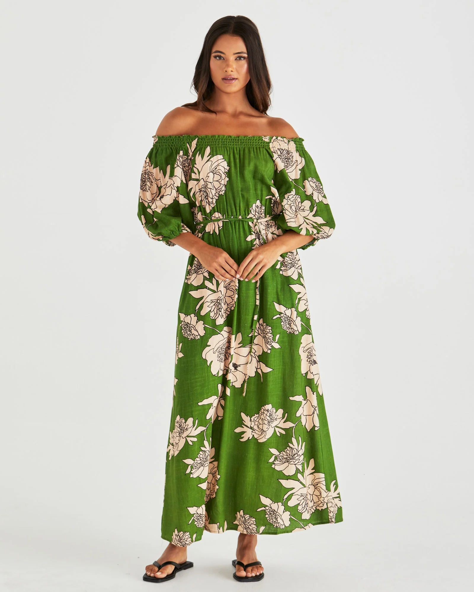 ANTONIE OFF SHOULDER DRESS - Moonflower - Image 4