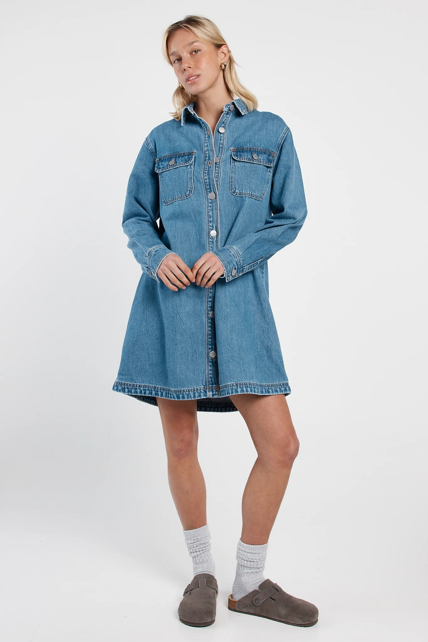 Aveline Denim Shirt Dress - Image 2