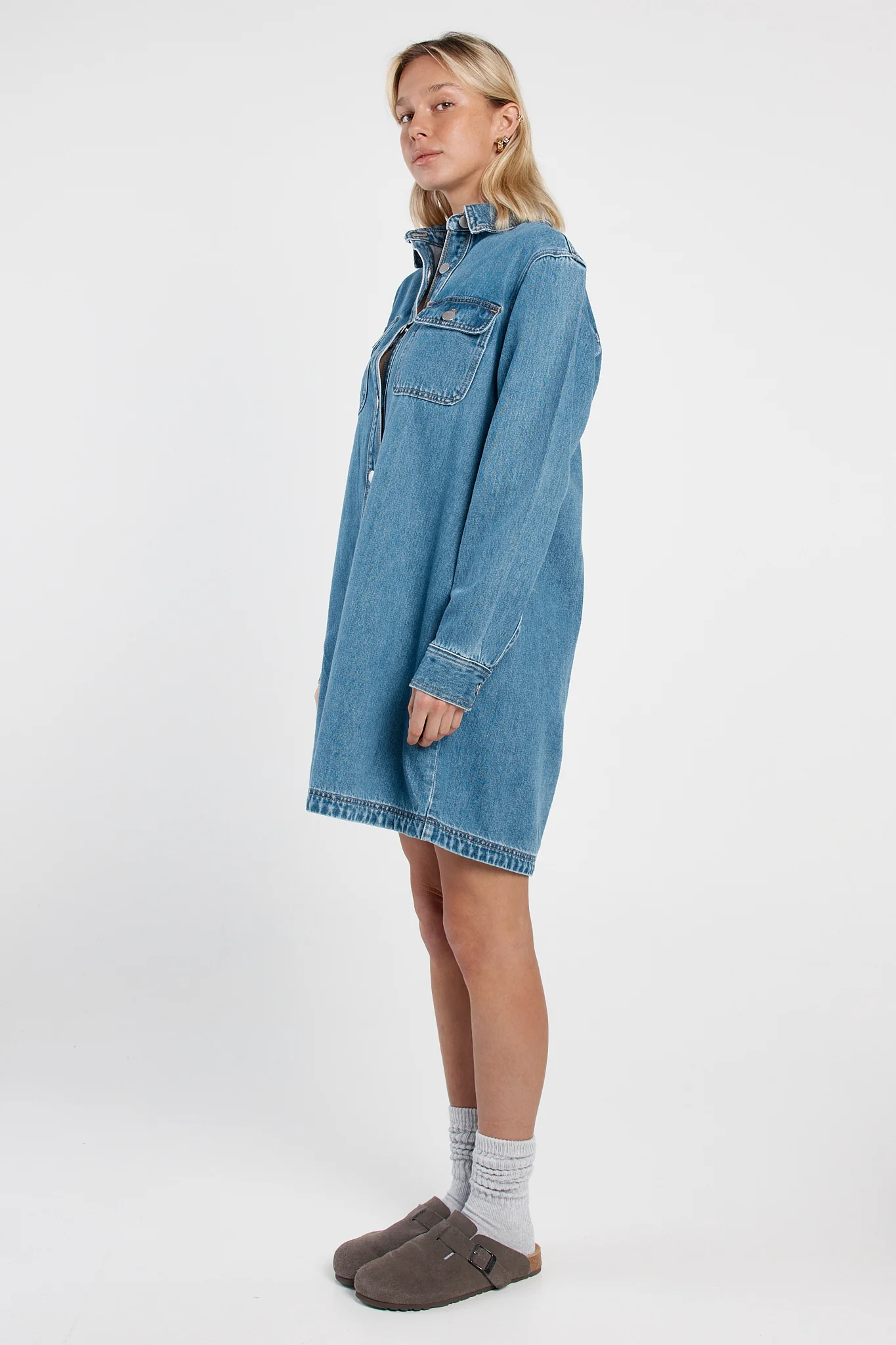 Aveline Denim Shirt Dress - Image 3