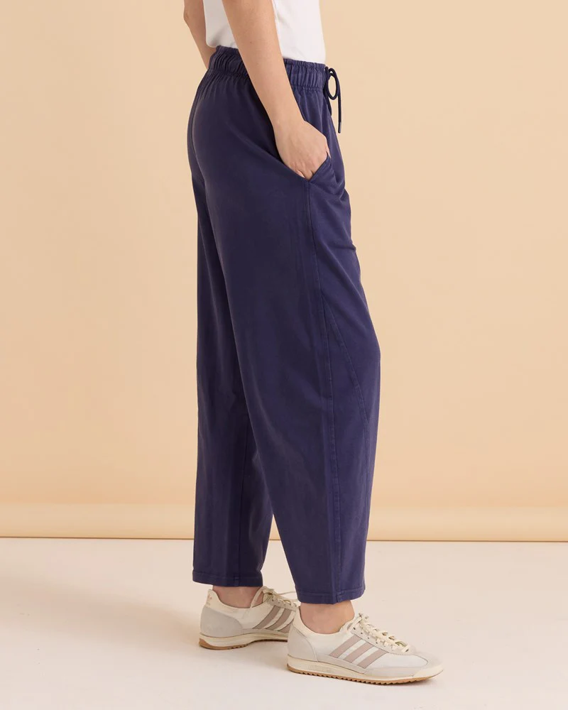 Barrel Leg Sweatpant - Navy - Image 3