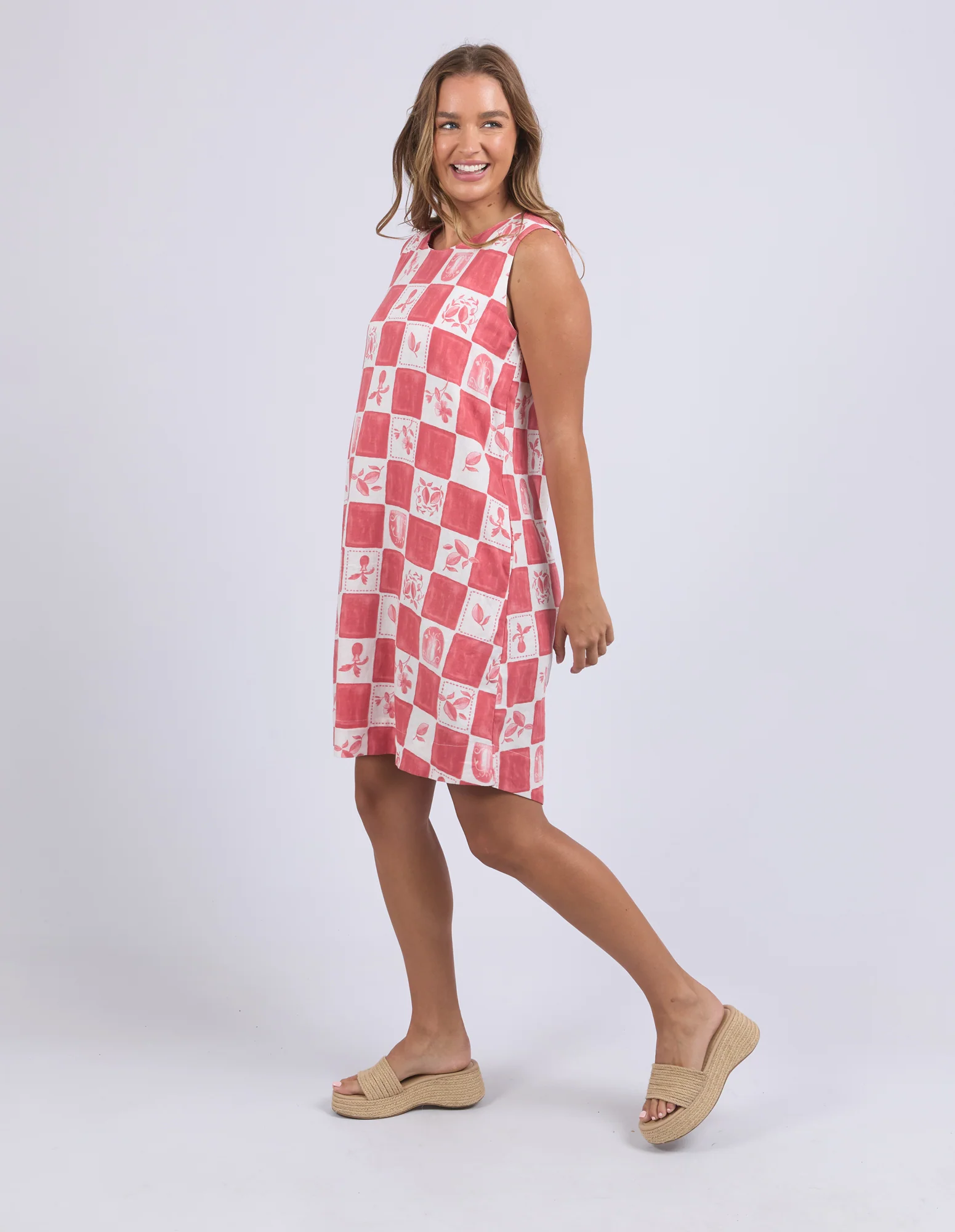 BIARRITZ DRESS - Crimson Print - Image 4
