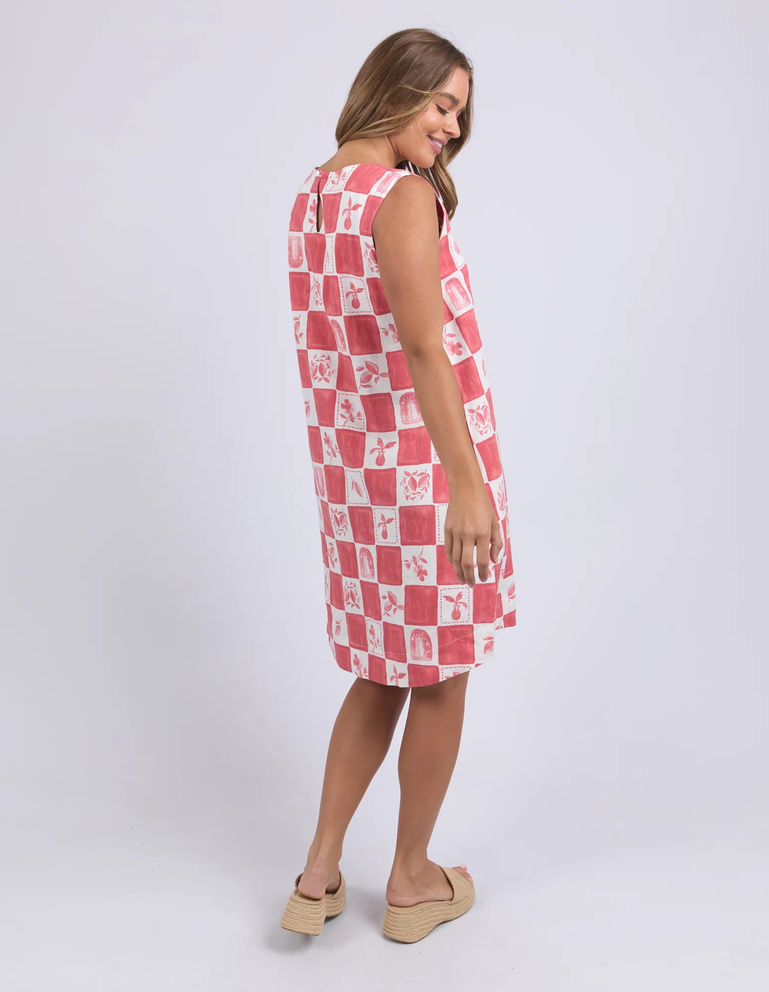 BIARRITZ DRESS - Crimson Print - Image 6