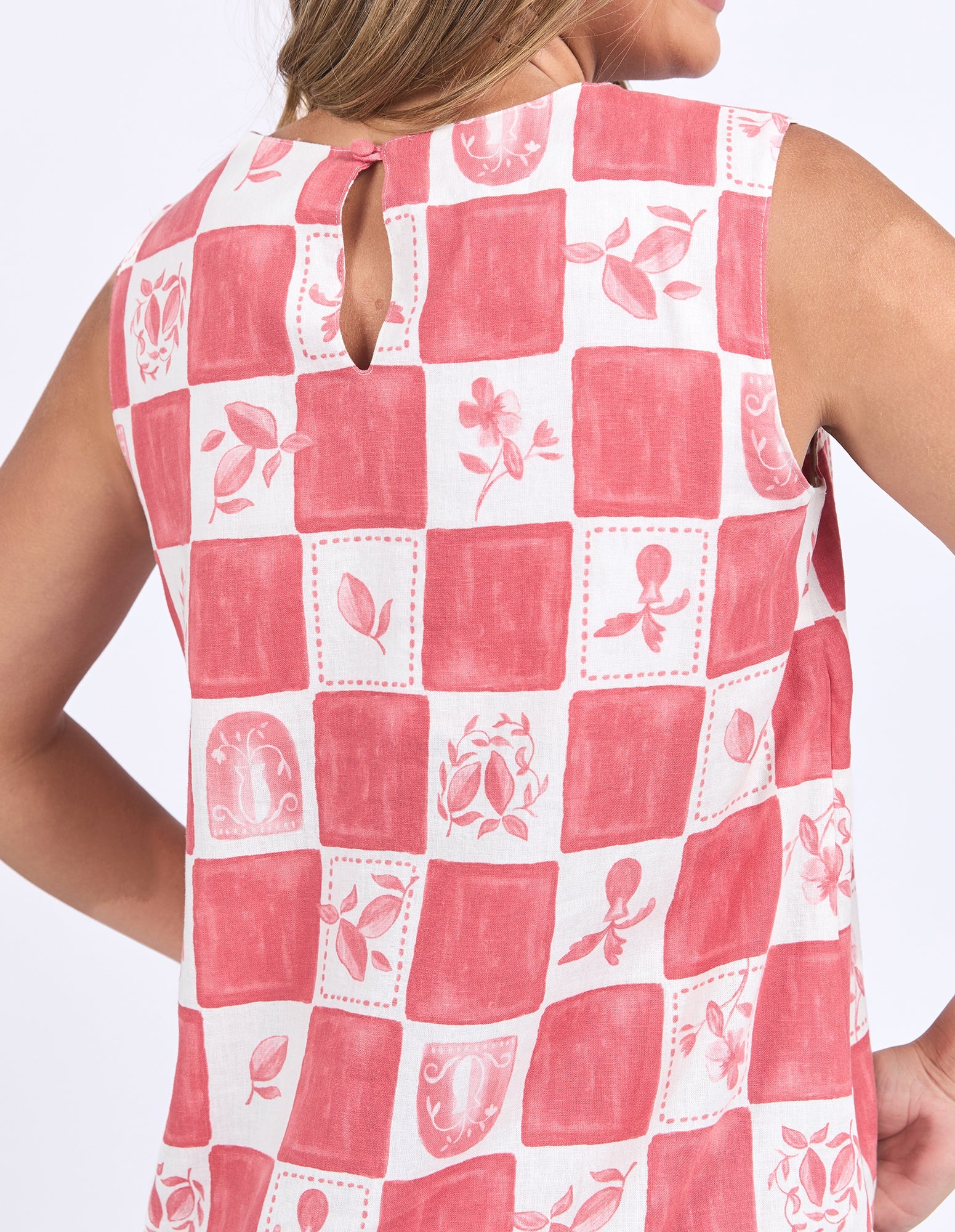 BIARRITZ TOP - Crimson Print - Image 3