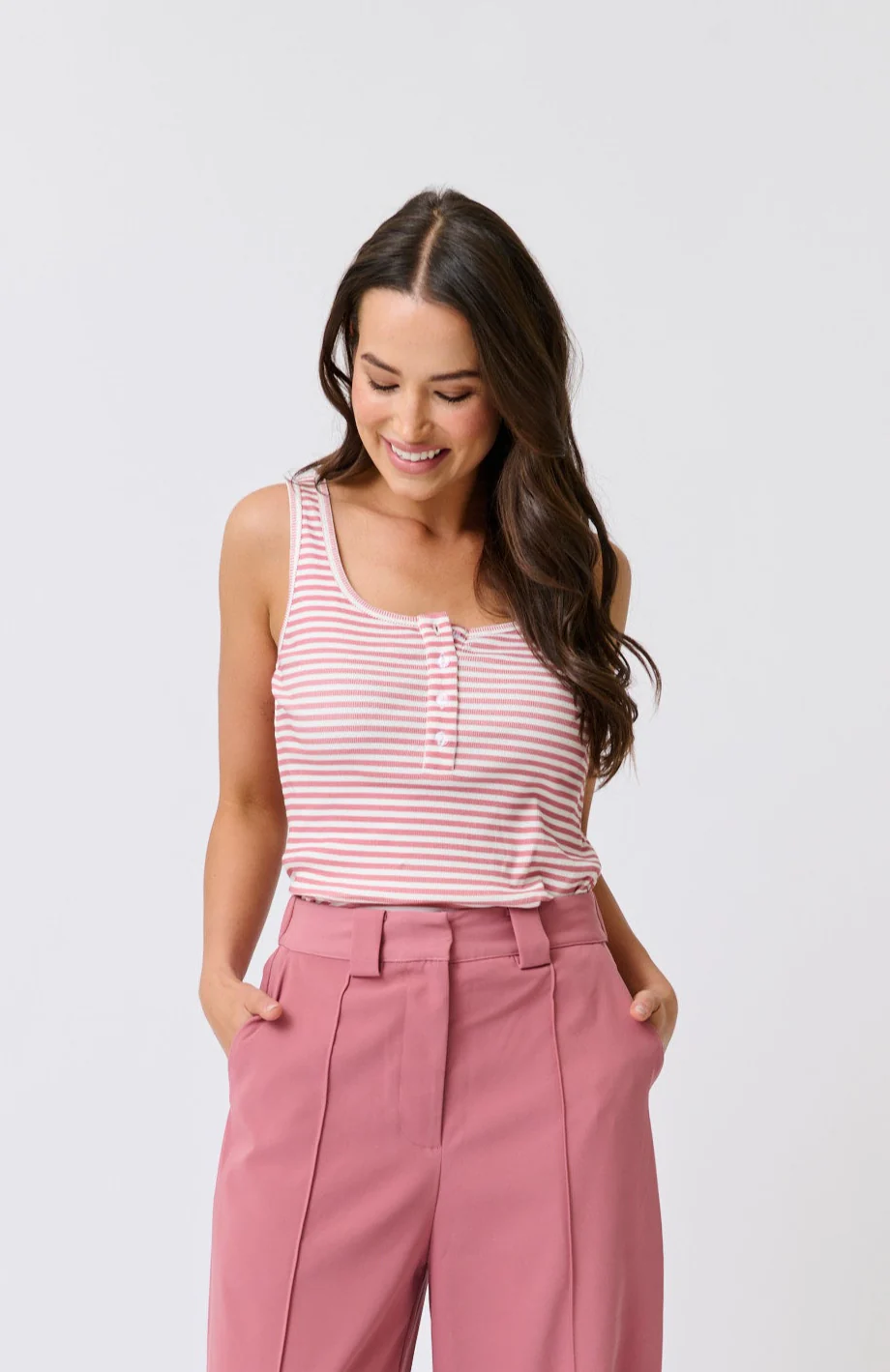 CALISTA TANK - Rose Stripe - Image 3