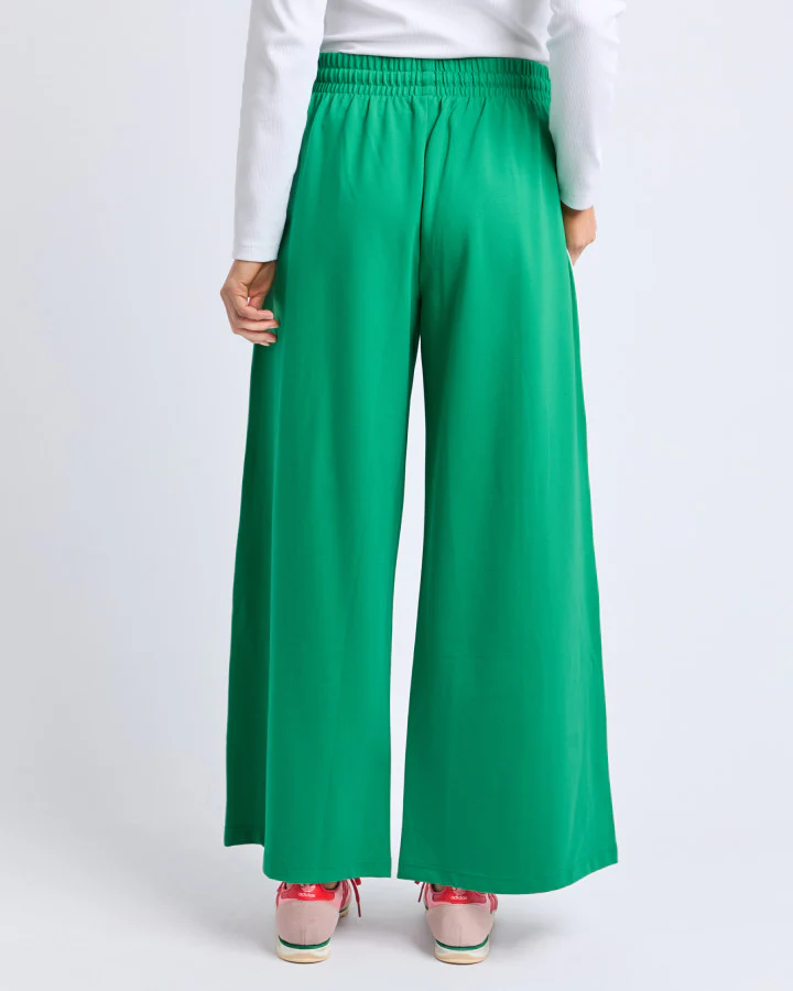 CARMEN WIDE LEG PANT - Pine Green/White Stripe - Image 5