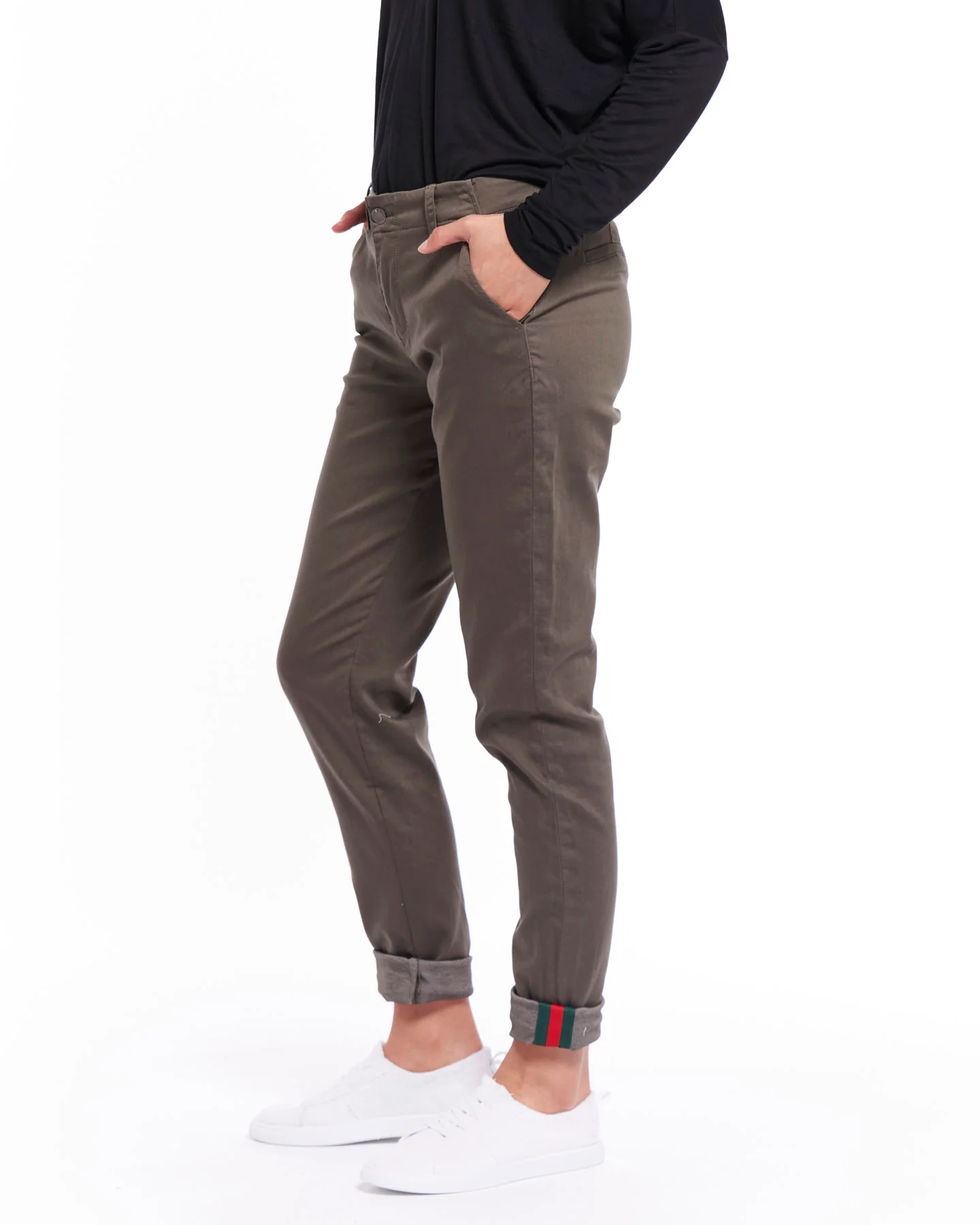 CHLOE CHINO PANT -  Khaki - Image 3