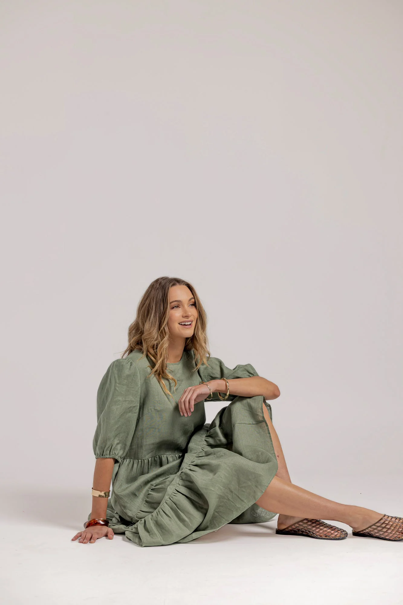 CLEO DRESS - Khaki - Image 5