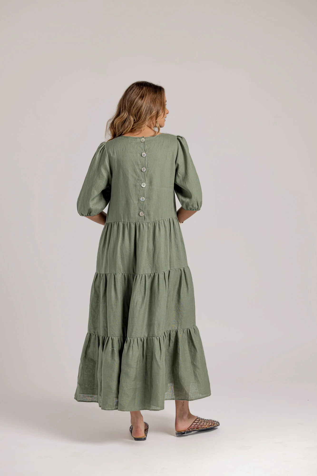 CLEO DRESS - Khaki - Image 6