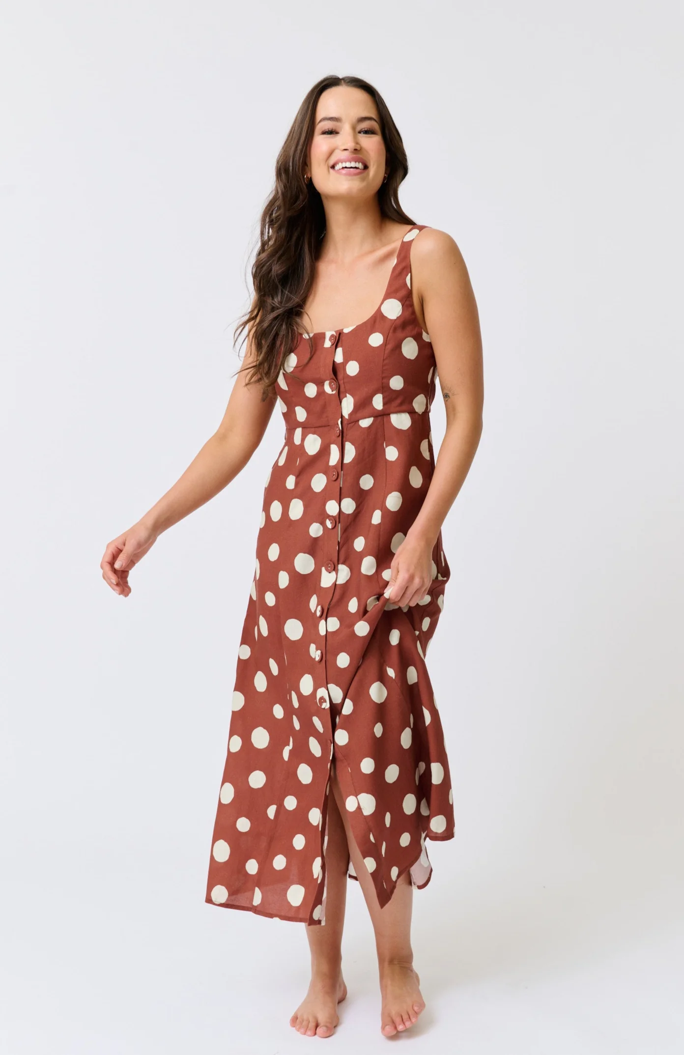 CONSTANCE MIDI DRESS - Rust Spot - Image 3