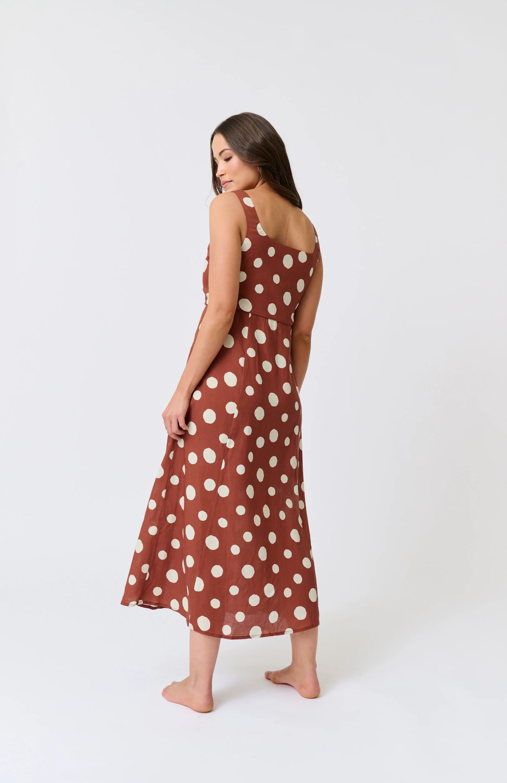 CONSTANCE MIDI DRESS - Rust Spot - Image 4