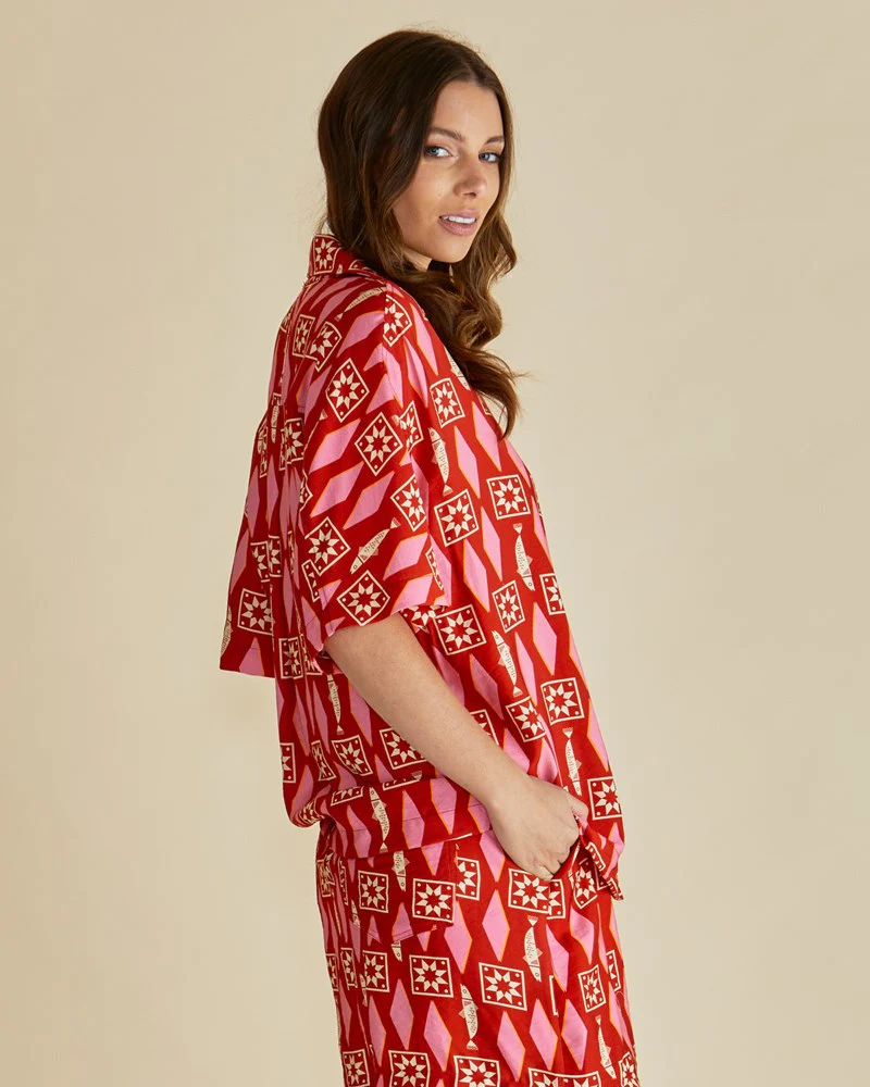 Copacabana Shirt - Sardinia Geo Print - Image 3