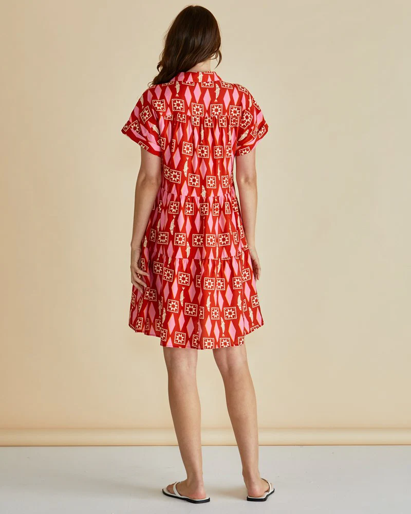Copacabana Shirt Dress - Sardinia Geo Print - Image 3