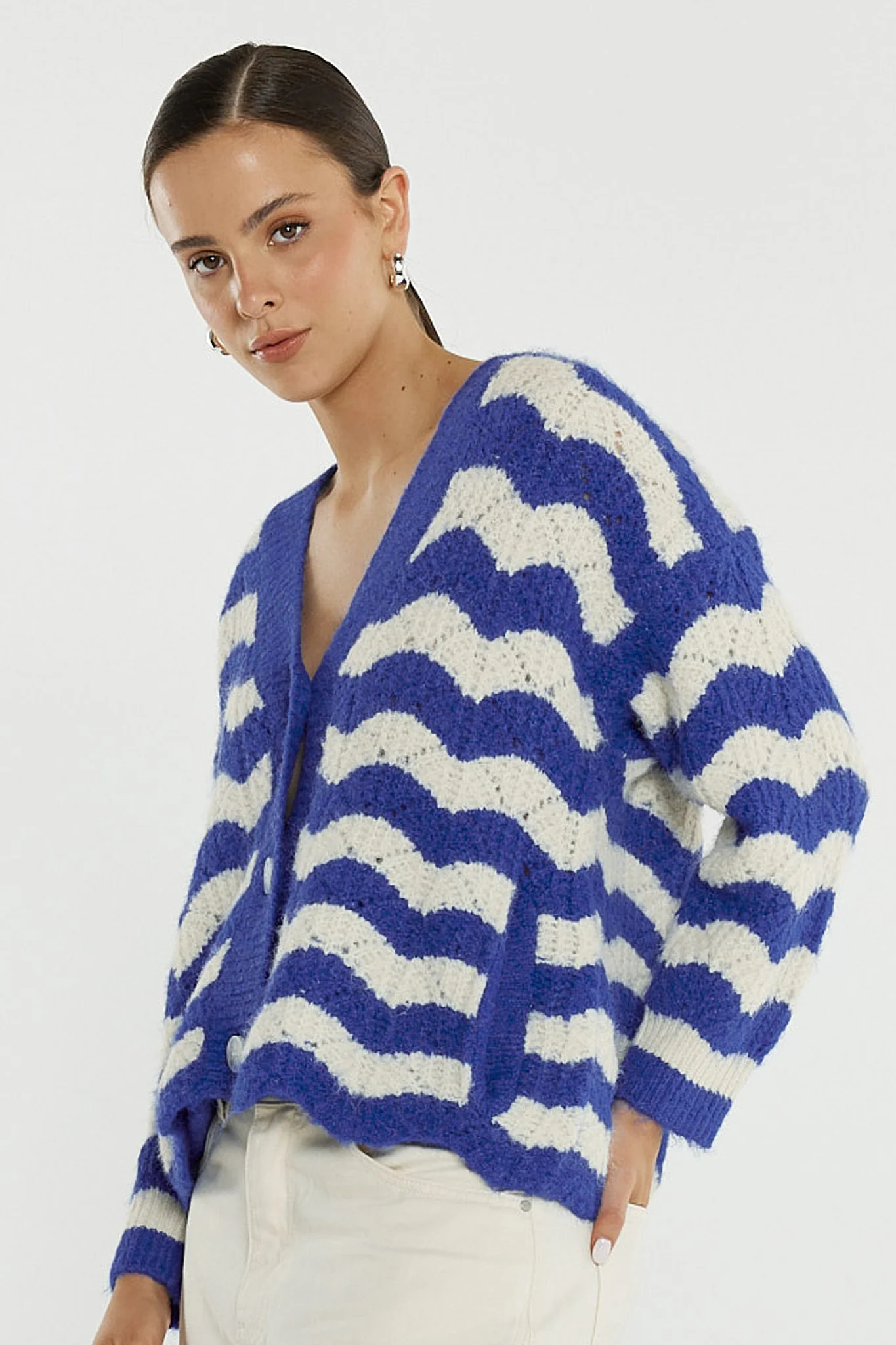 Etta Wavy Stripe Cardi - Image 2