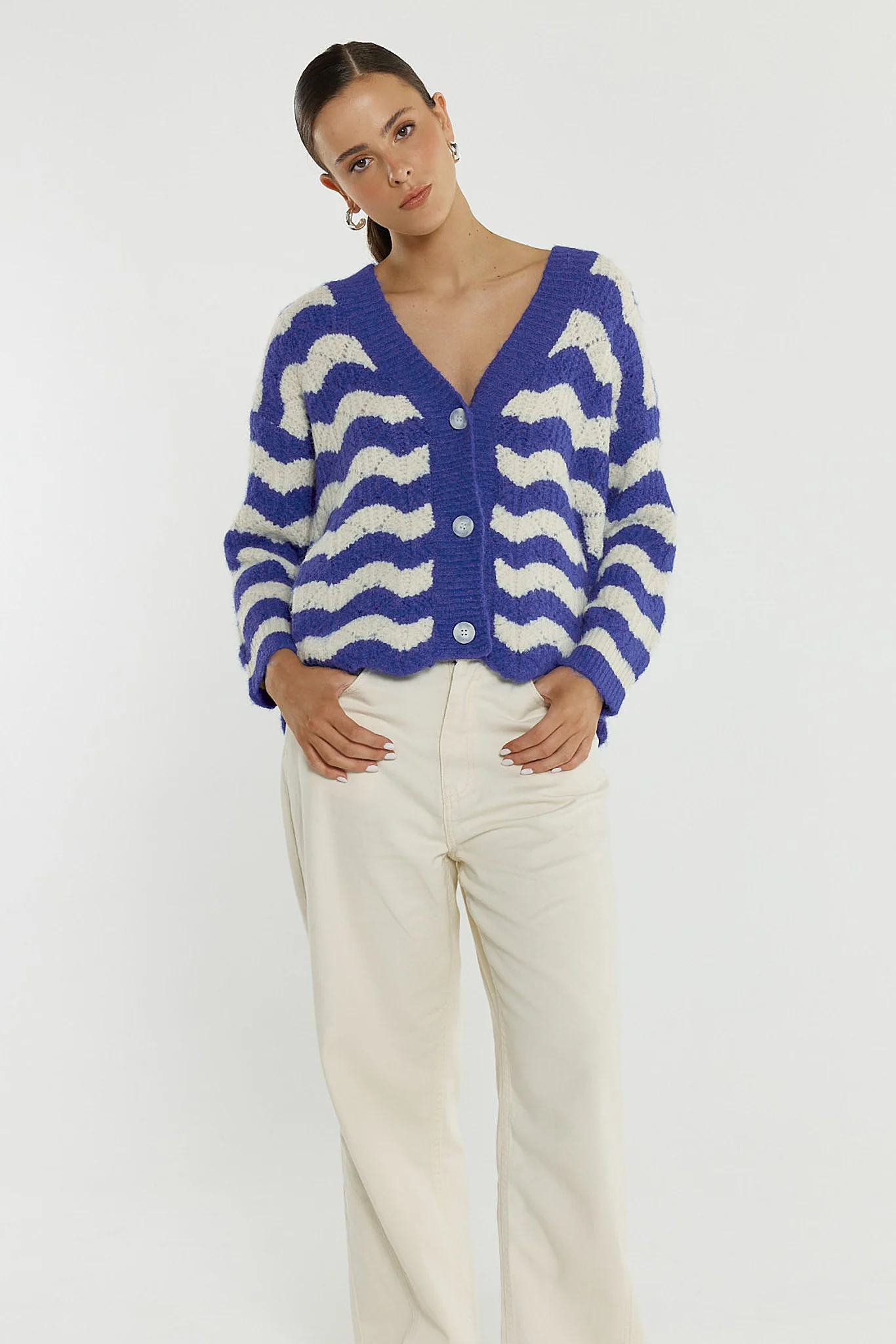 Etta Wavy Stripe Cardi - Image 4