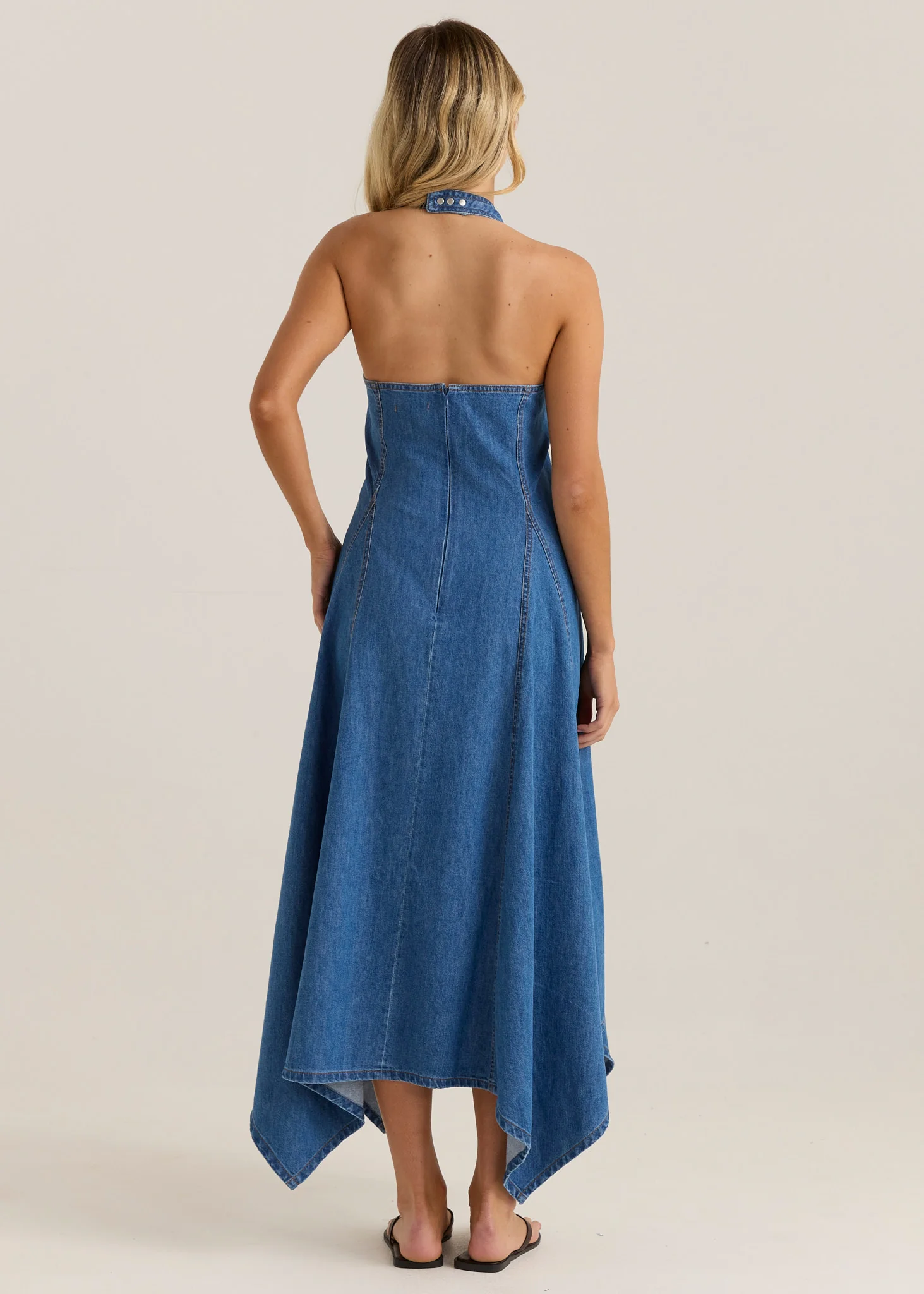 Fernanda Halter Dress - Classic Blue Wash - Image 4