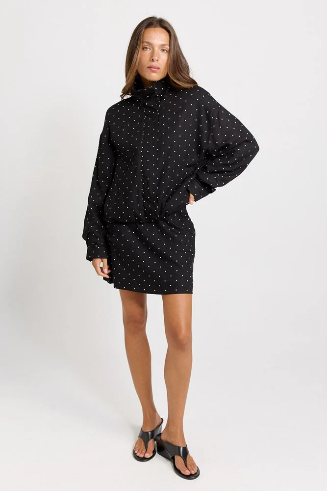 George Spot Mini Skirt - Black / White - Image 2