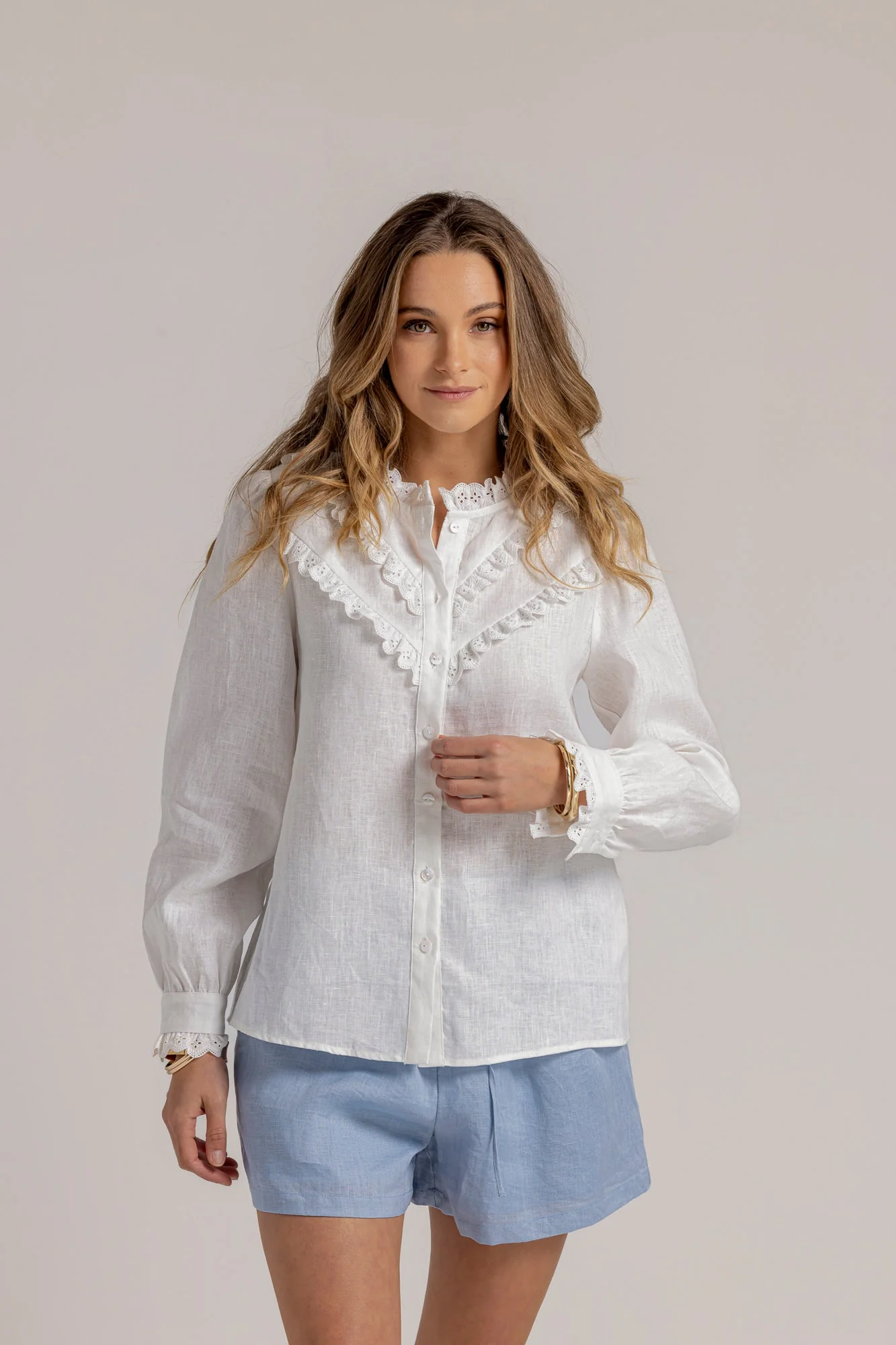 HAYLEE BLOUSE - White - Image 4