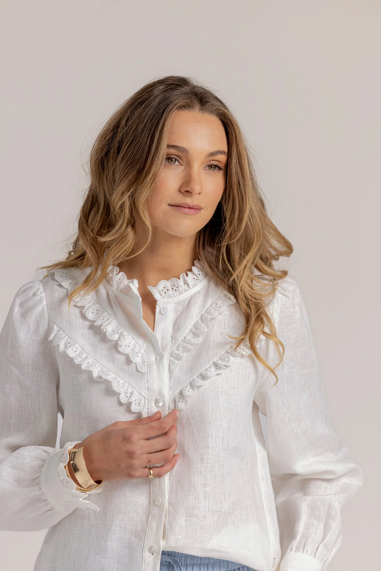 HAYLEE BLOUSE - White - Image 5