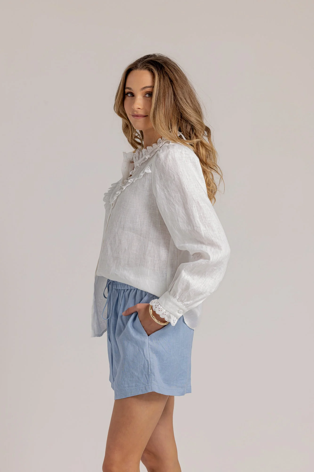 HAYLEE BLOUSE - White - Image 6