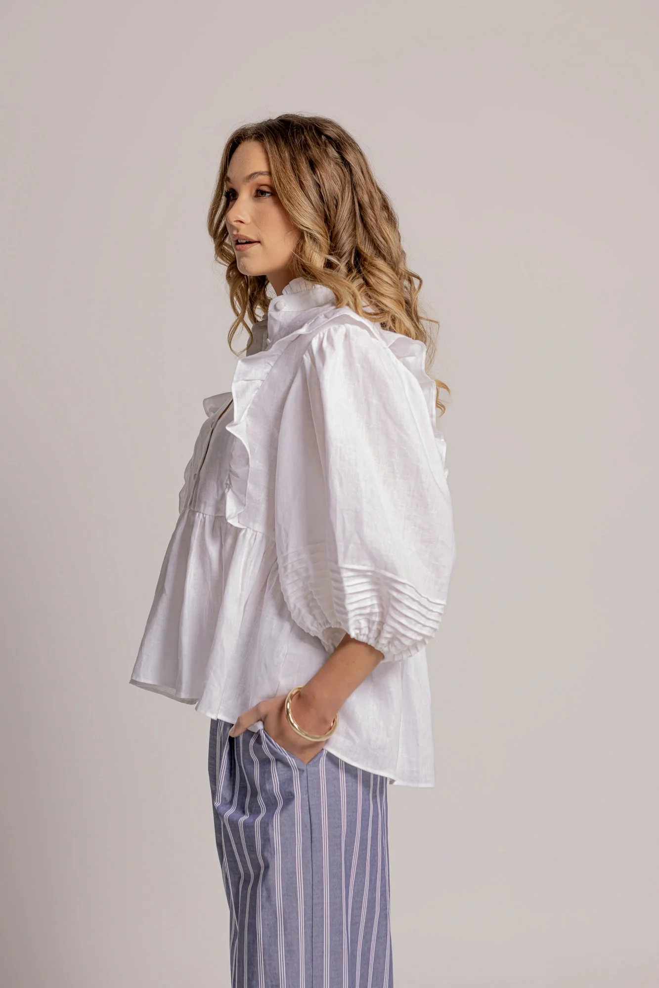 HOLLIE BLOUSE - White - Image 5