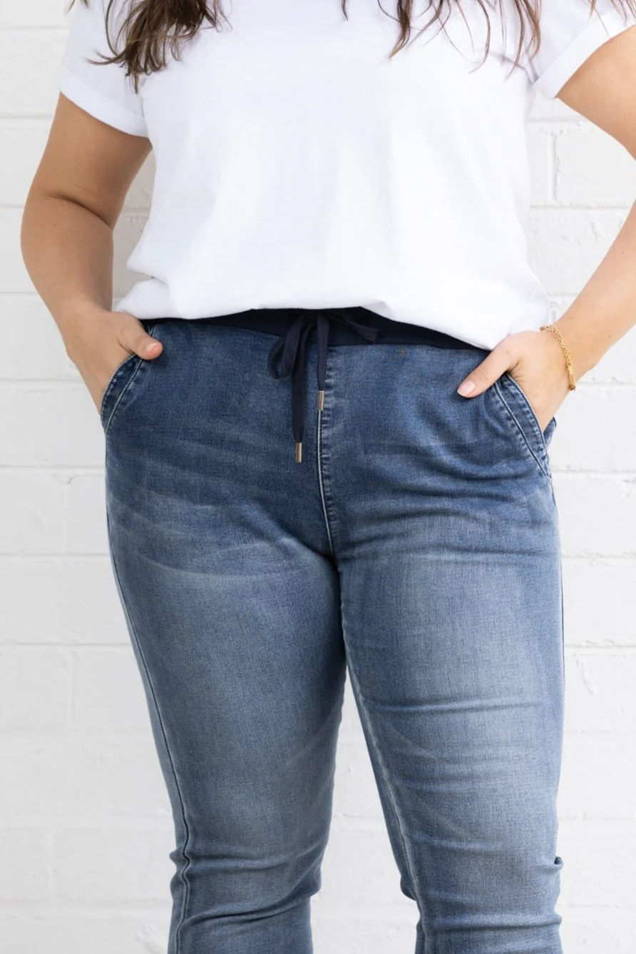 HOPE DENIM JOGGER - Dark Blue Wash - Image 4