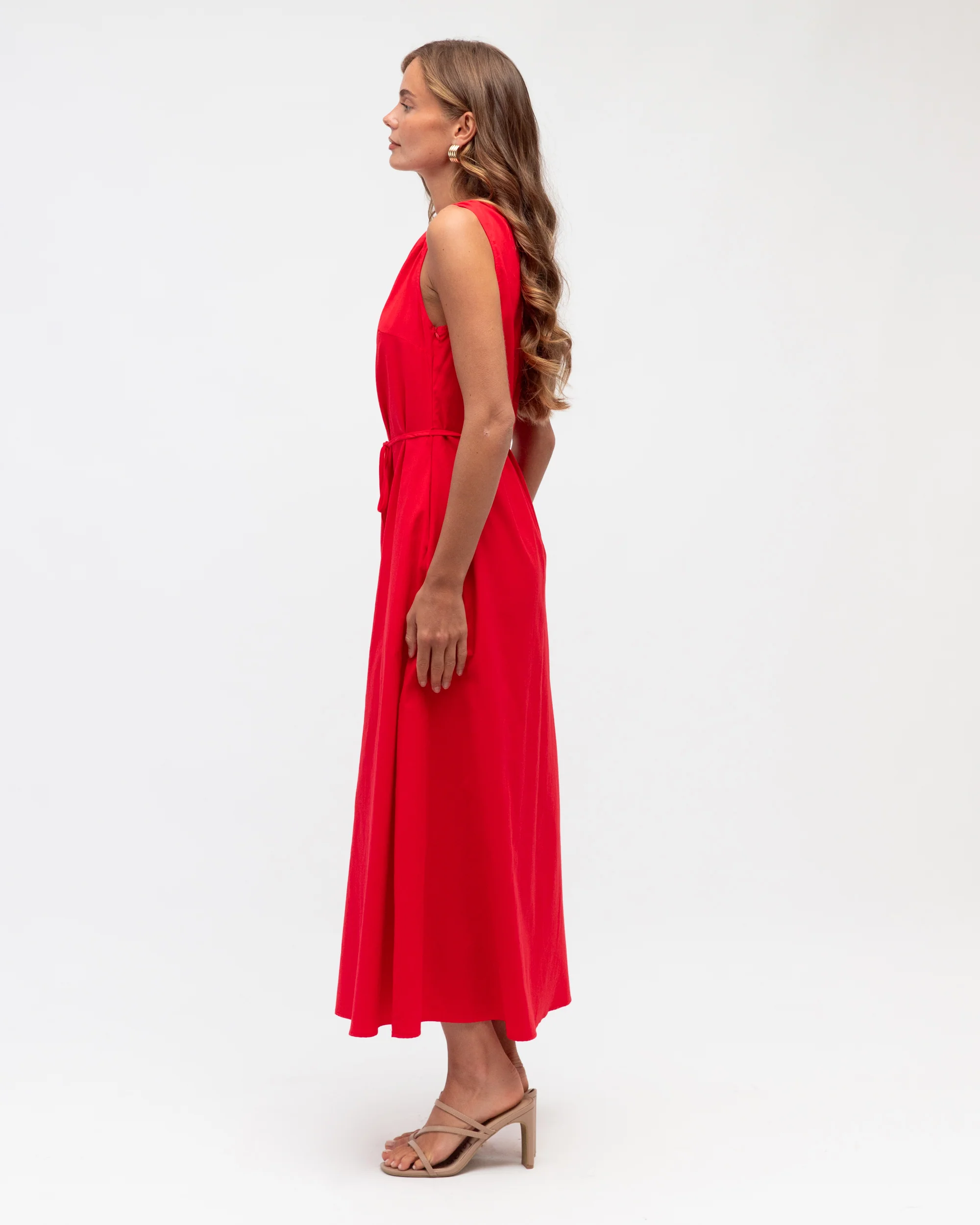 INDIANNA MAXI DRESS - Red - Image 4