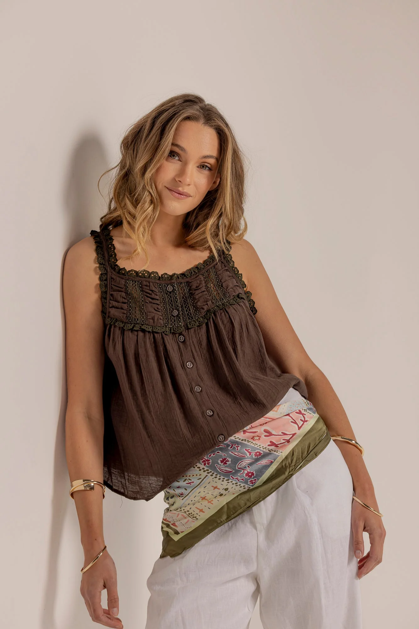 JUNE CAMI - Khaki - Image 2