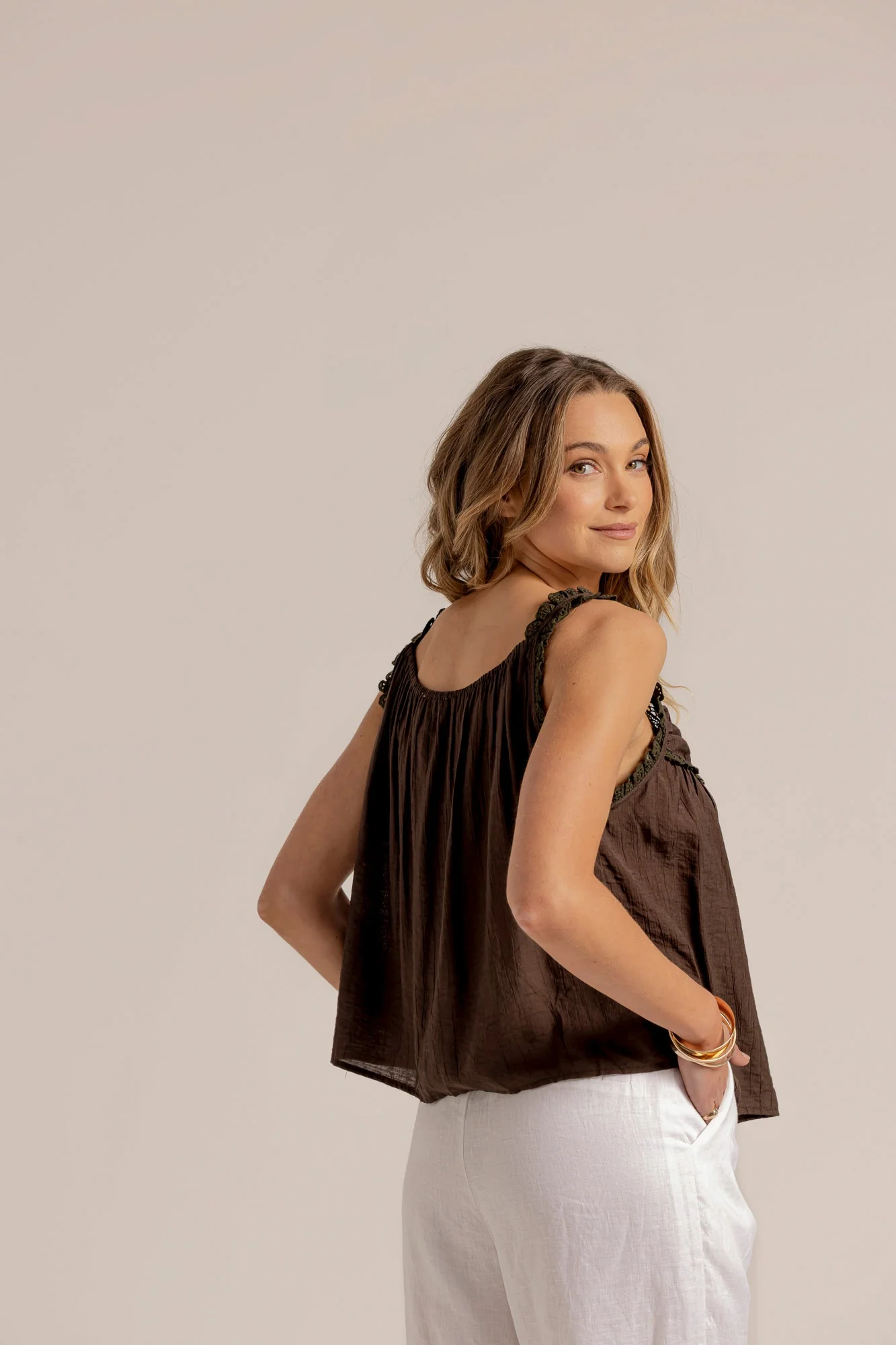 JUNE CAMI - Khaki - Image 4
