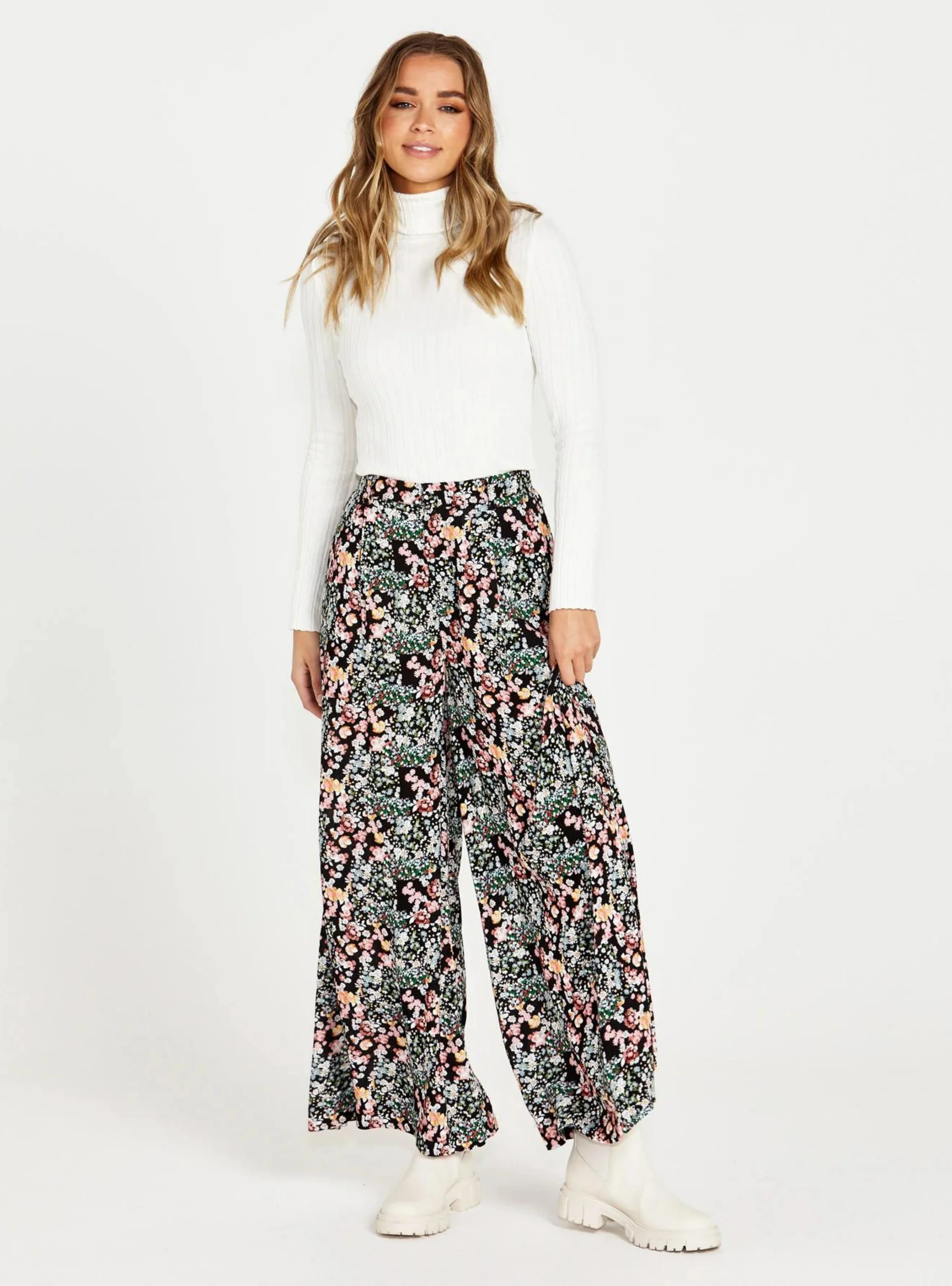 JUNE WIDE LEG PANT - Patchwork Floral - Image 12