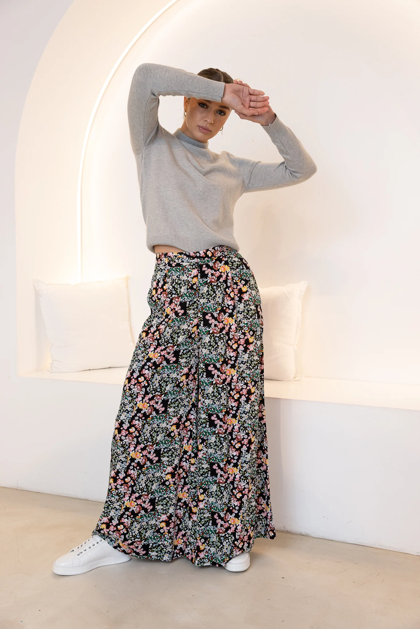JUNE WIDE LEG PANT - Patchwork Floral - Image 4