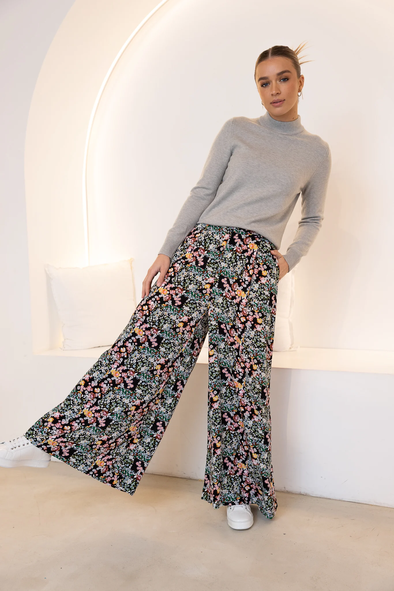 JUNE WIDE LEG PANT - Patchwork Floral - Image 8