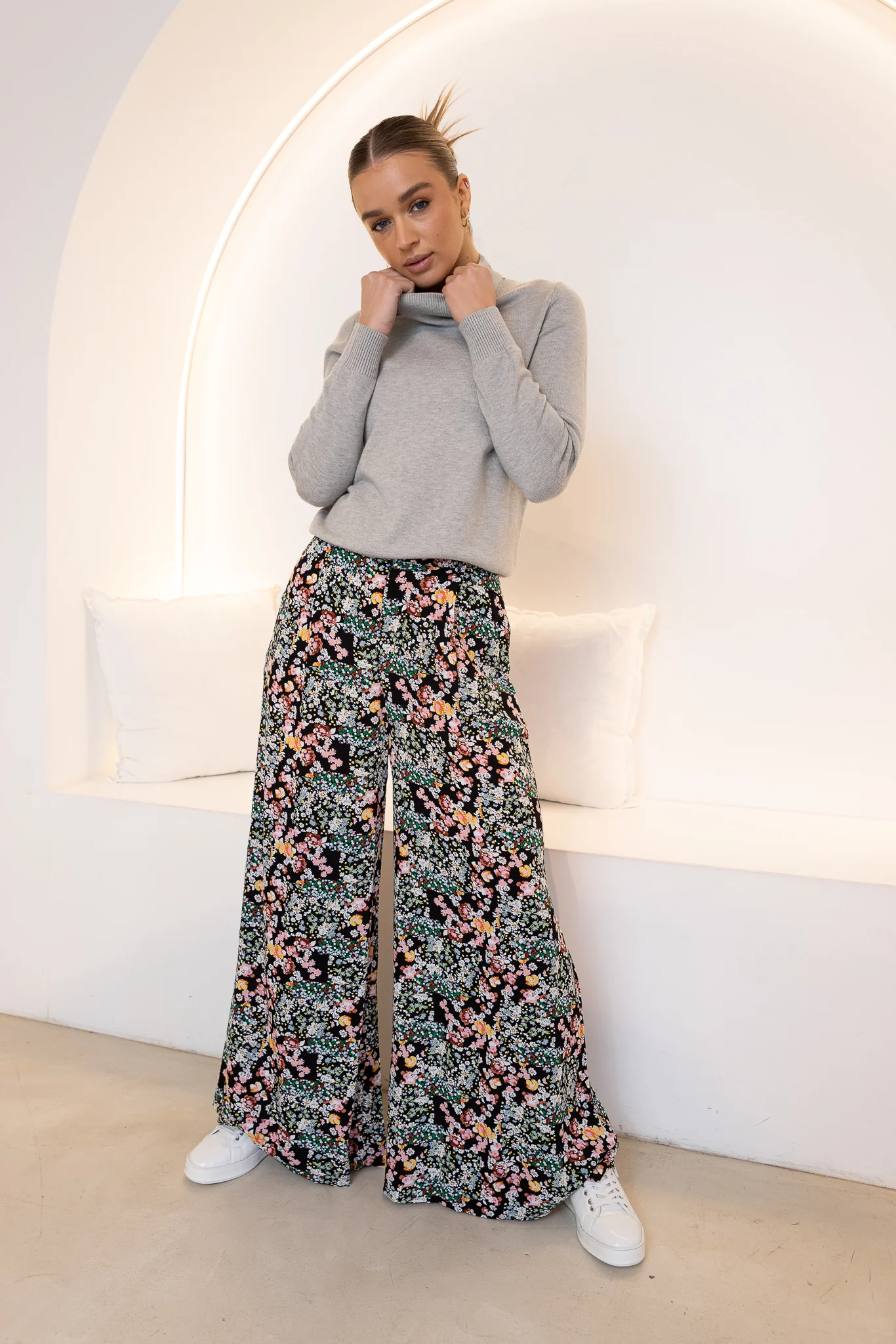 JUNE WIDE LEG PANT - Patchwork Floral - Image 9