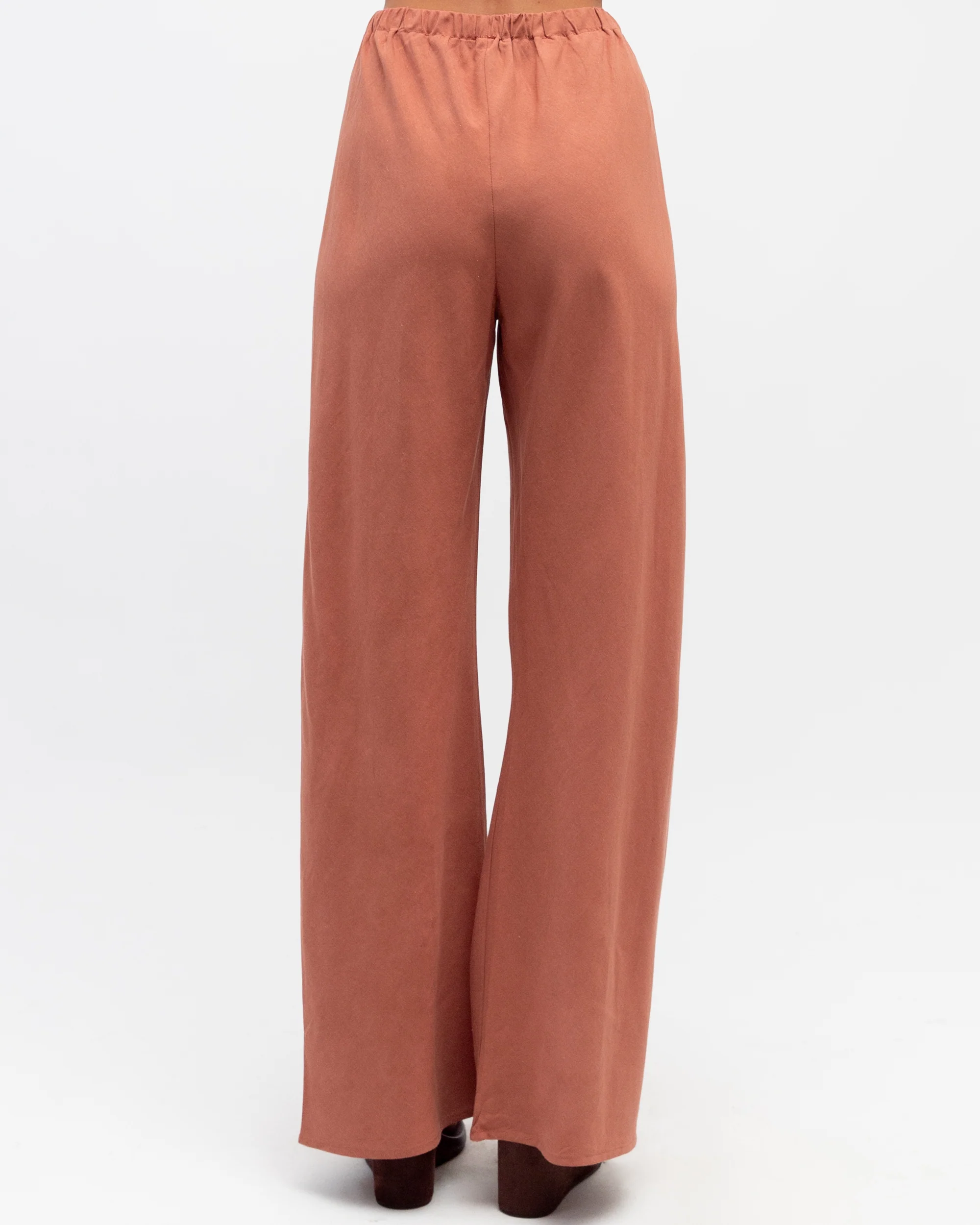 LOUISE DRAWSTRING PANTS - Terracotta - Image 5