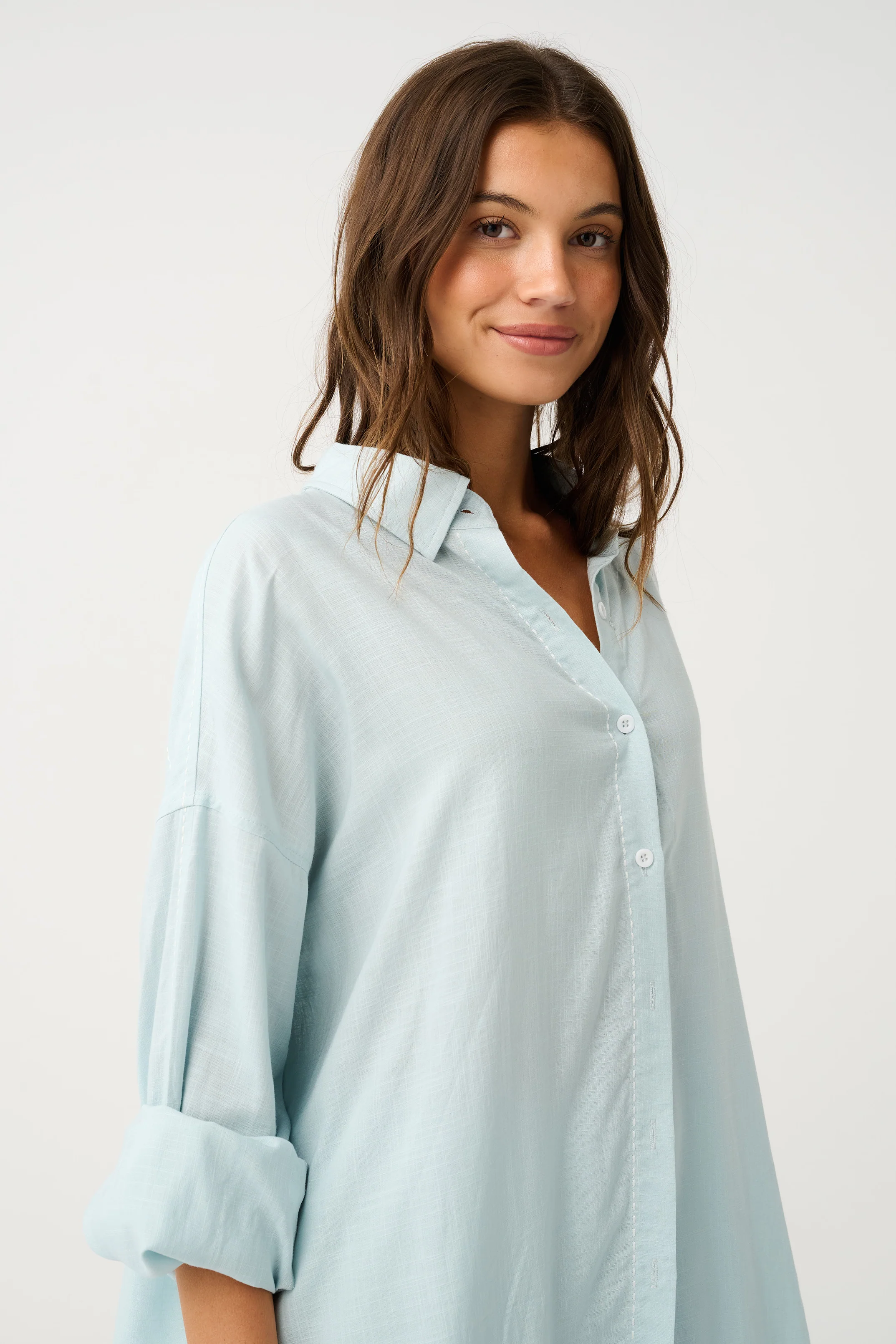 MONIQUE SHIRT - Ice Blue - Image 4