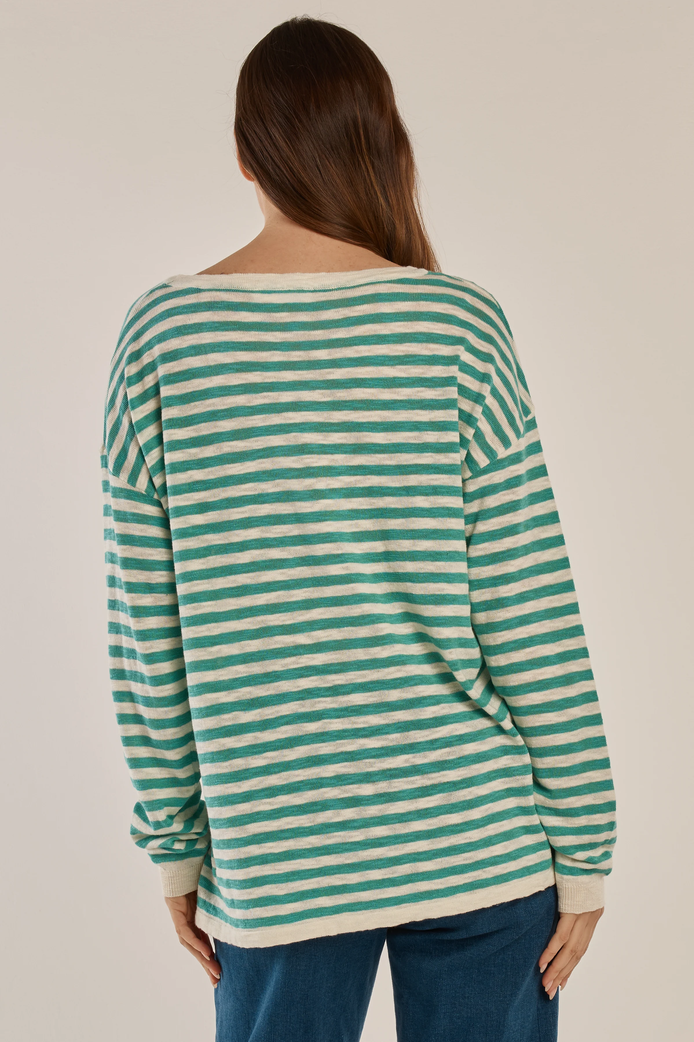 Natasha Knit Top - Lime Stripe - Image 3