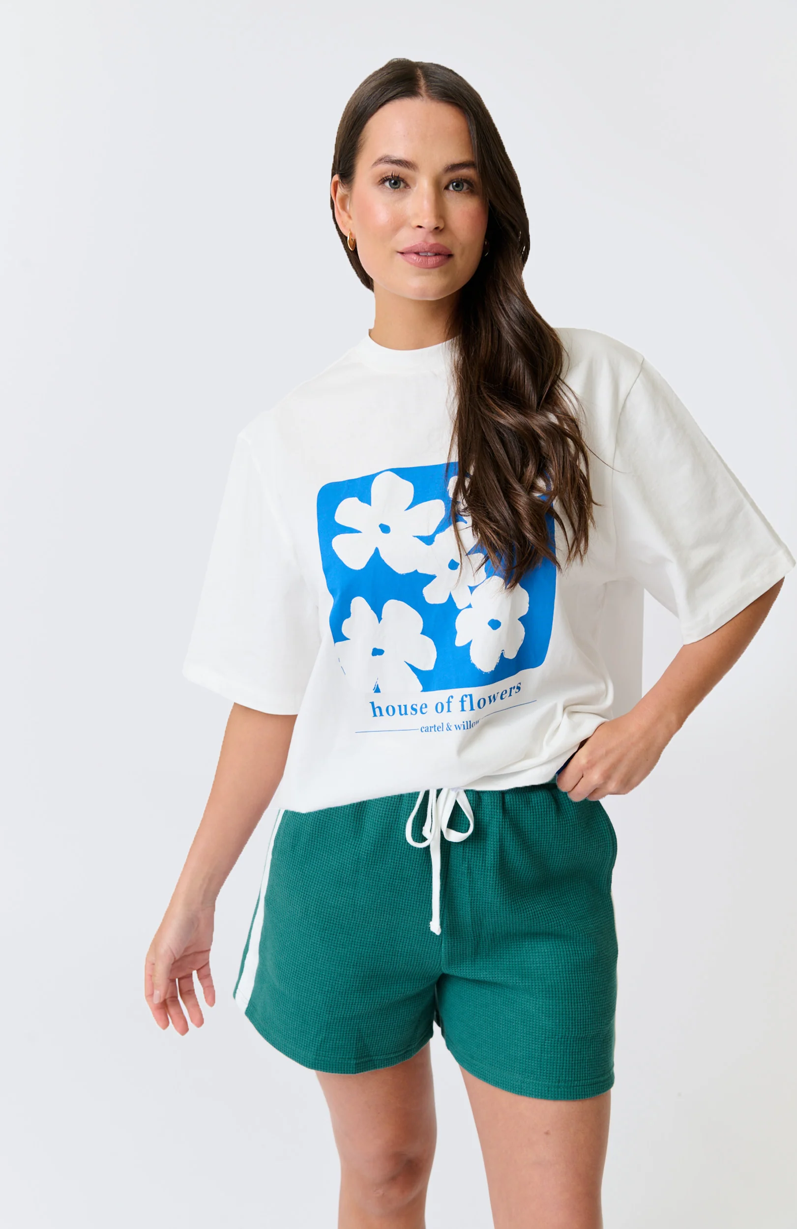 NIA SHORT - Jade Waffle - Image 4
