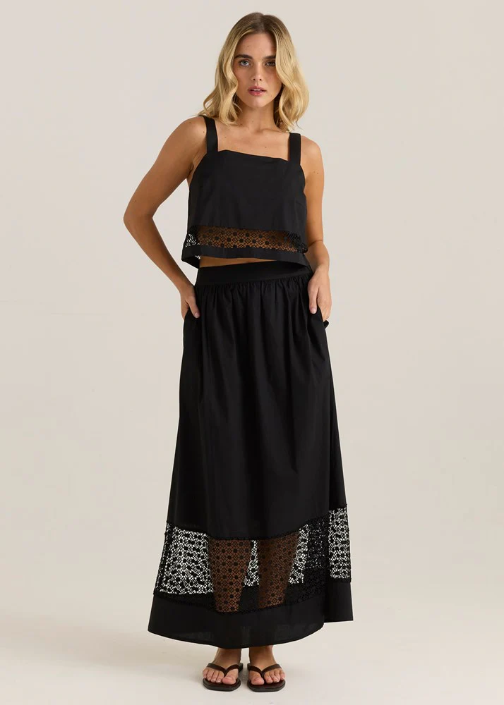 Nixie Lace Crop - Black - Image 2