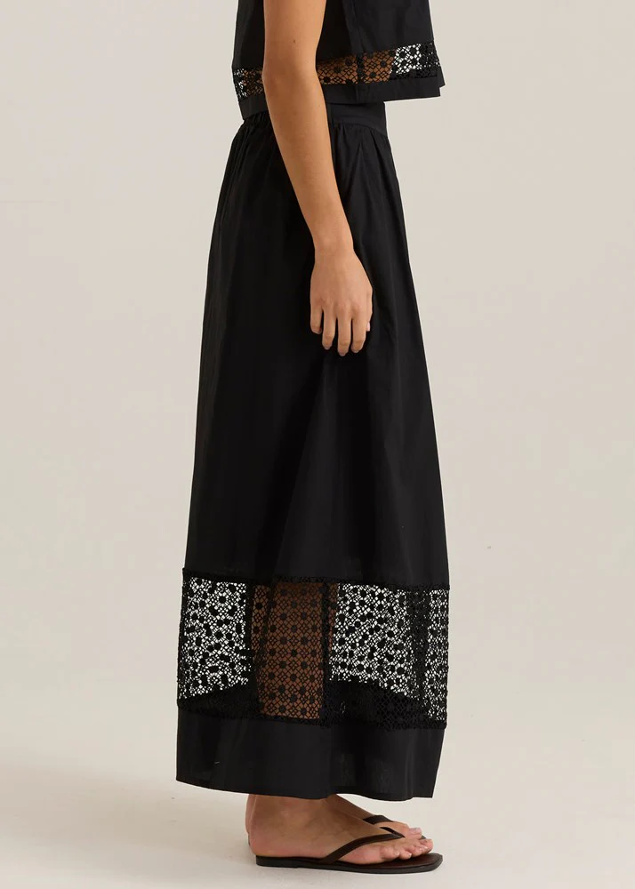 Nixie Lace Skirt - Black - Image 3