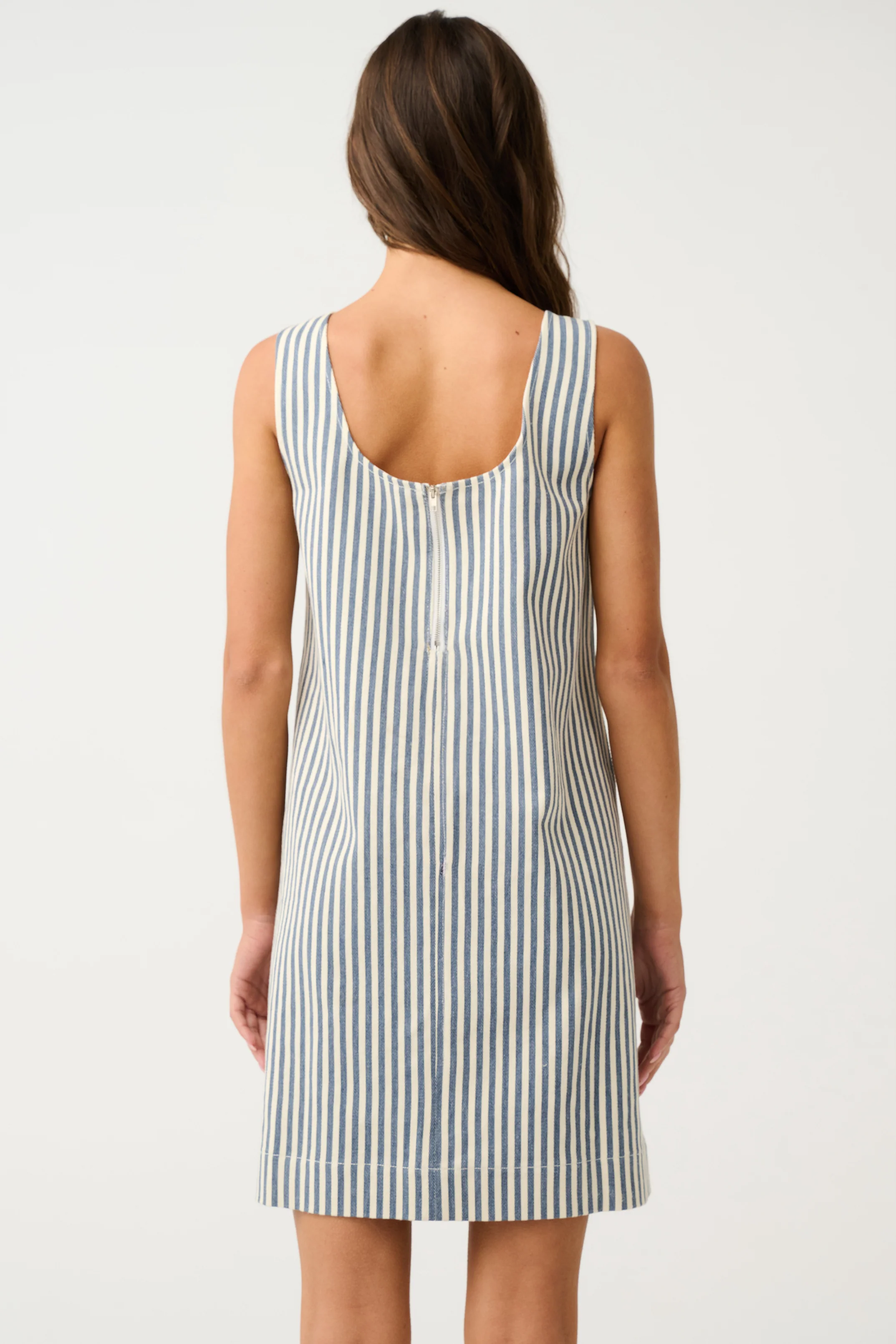 NOA MINI DRESS - Stripe Denim - Image 3