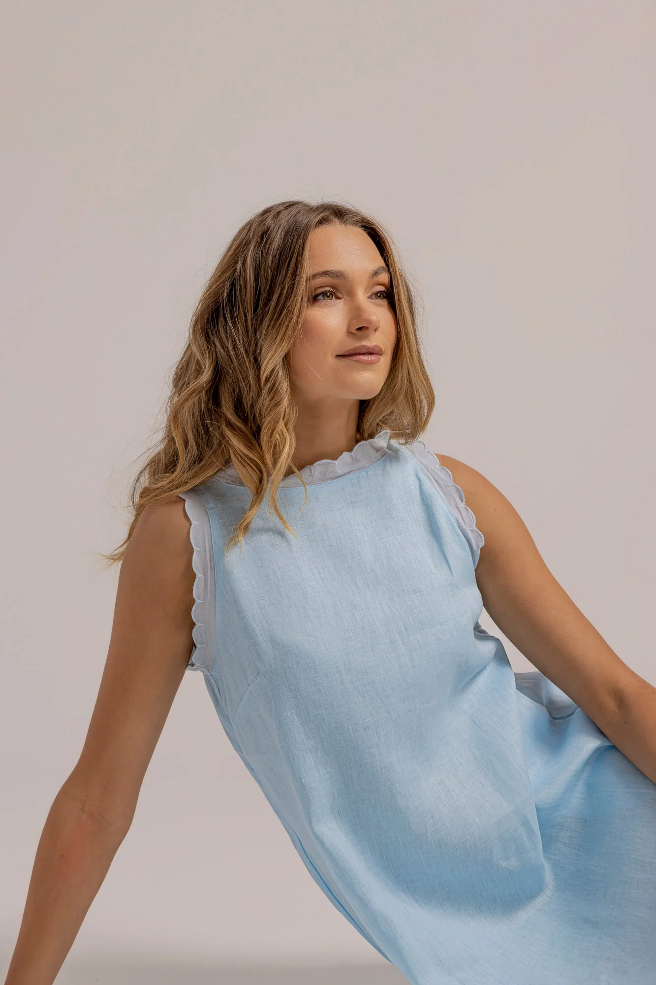 OLSEN DRESS - Baby Blue - Image 3