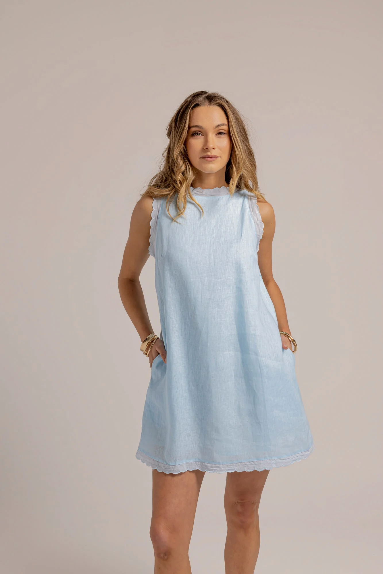 OLSEN DRESS - Baby Blue - Image 4