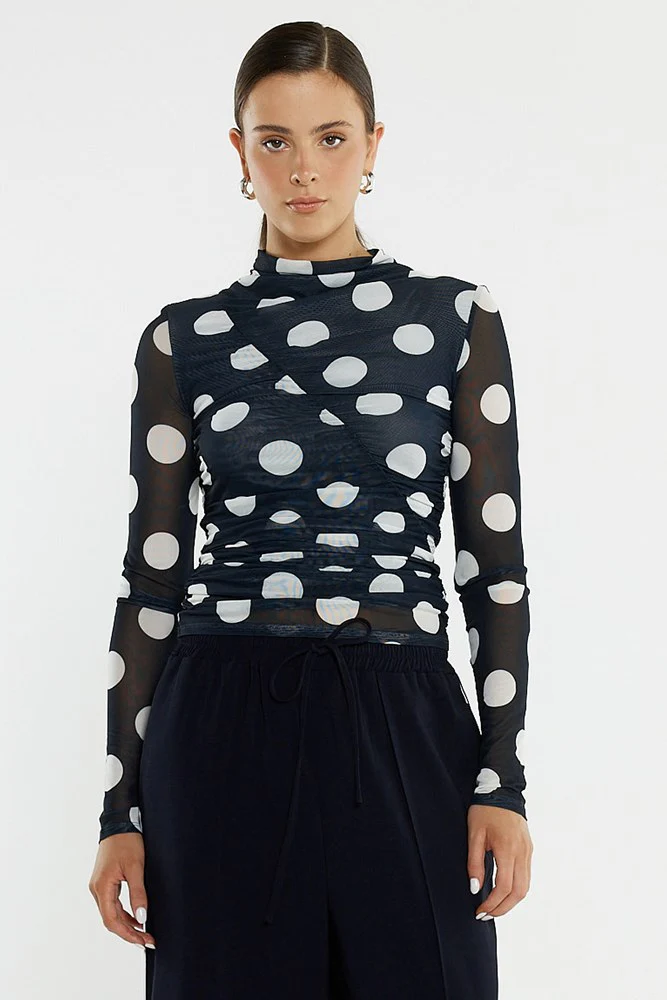 Pammie Seamed Mesh Top - Image 3