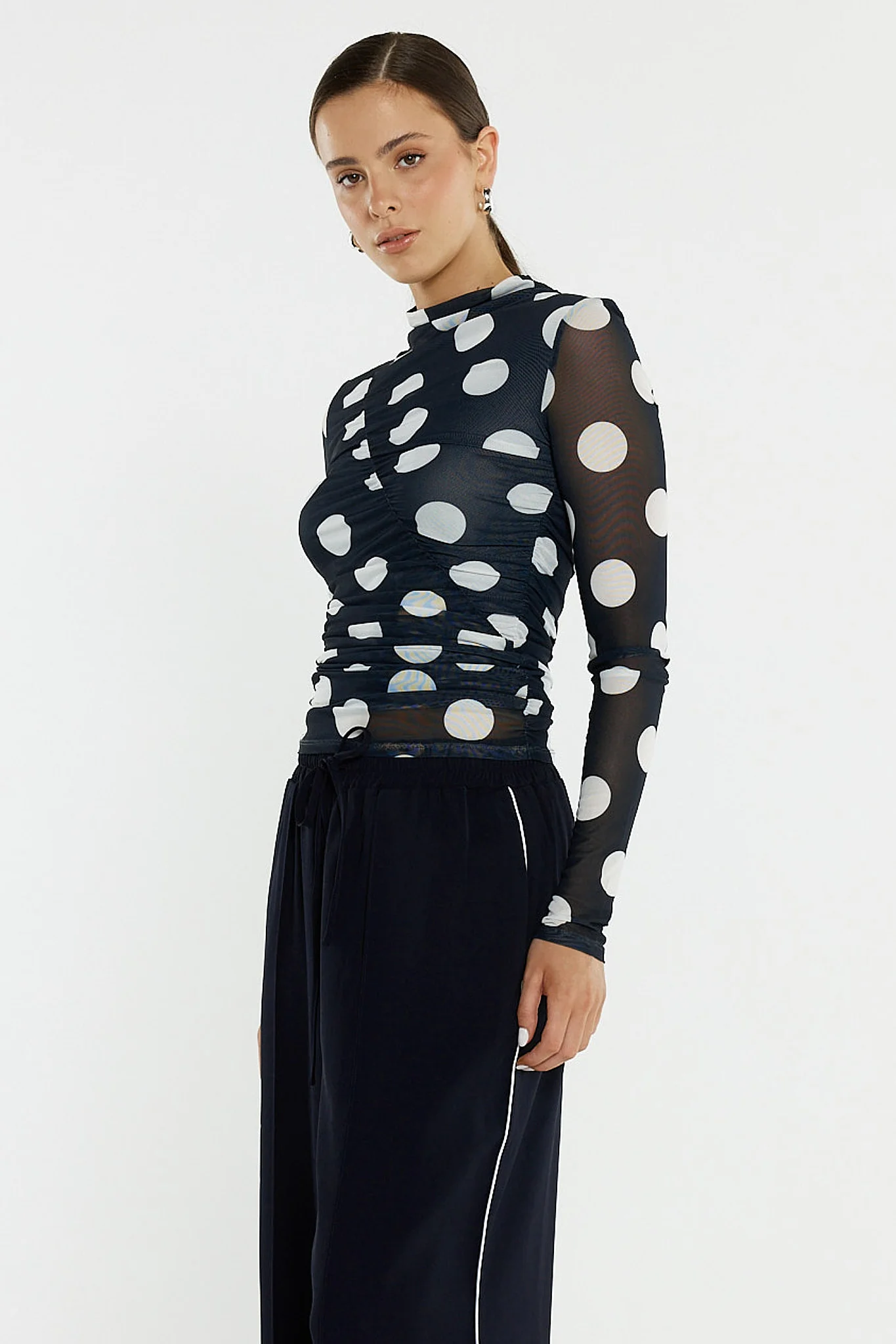Pammie Seamed Mesh Top - Image 4