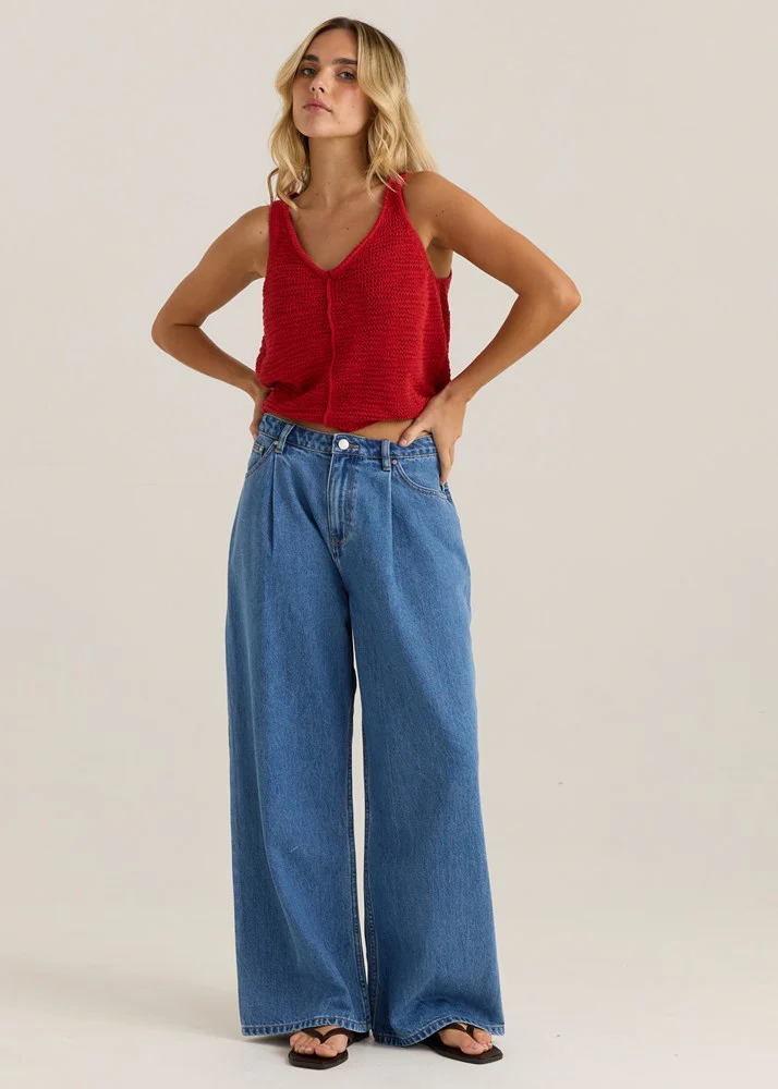 Penn Knit Top - Rust Red - Image 2