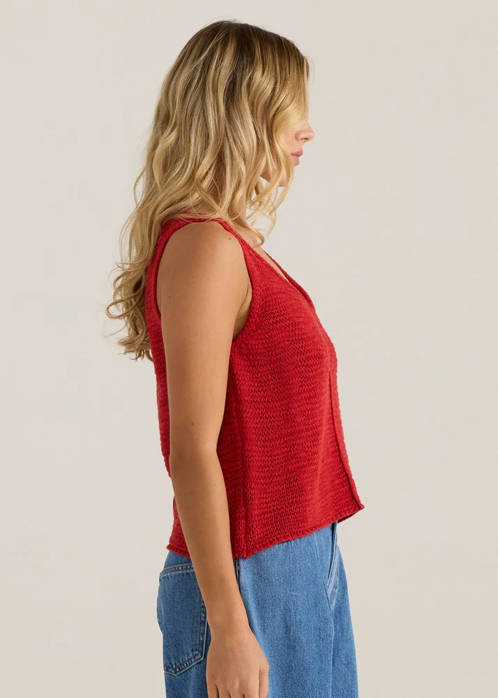 Penn Knit Top - Rust Red - Image 3