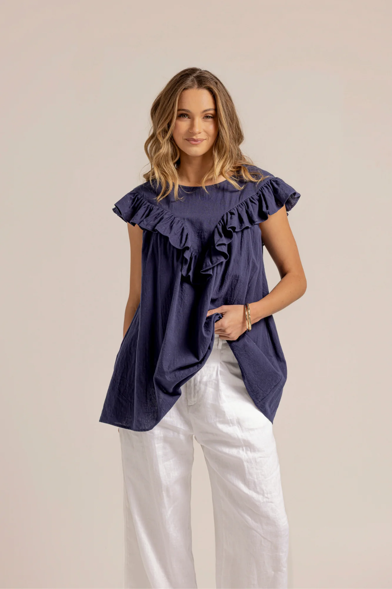 PERCY BLOUSE - Navy - Image 4