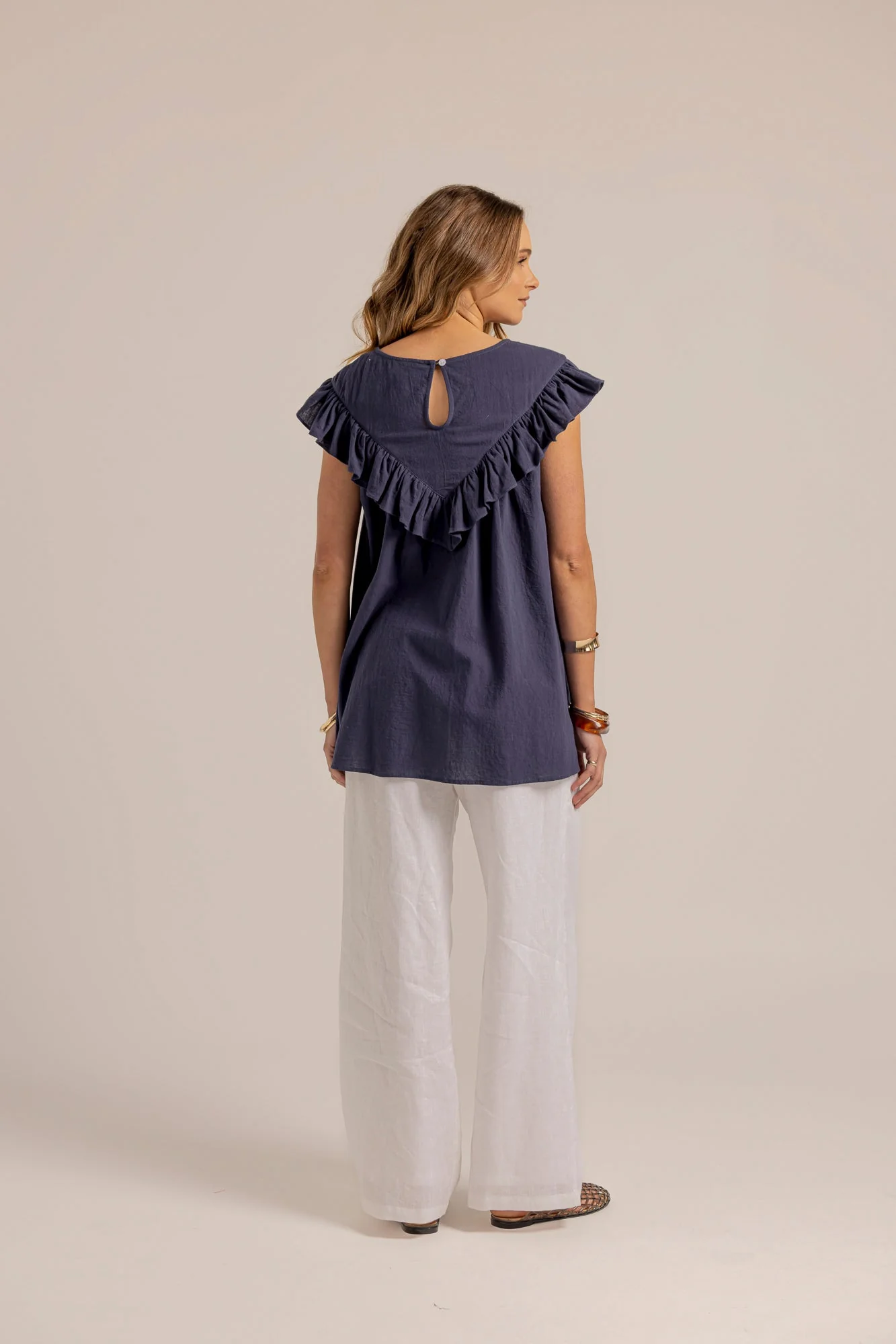 PERCY BLOUSE - Navy - Image 5
