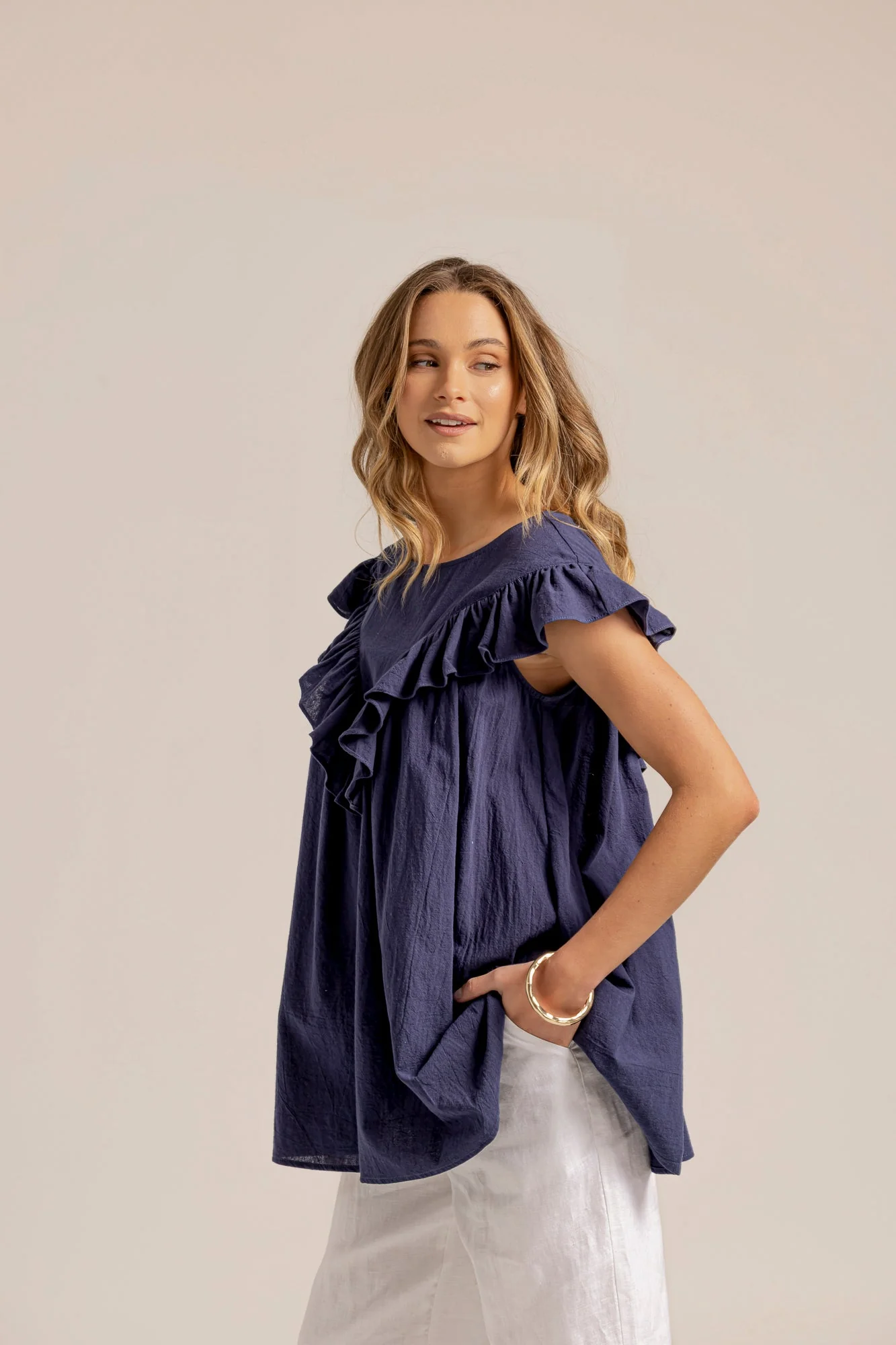 PERCY BLOUSE - Navy - Image 7