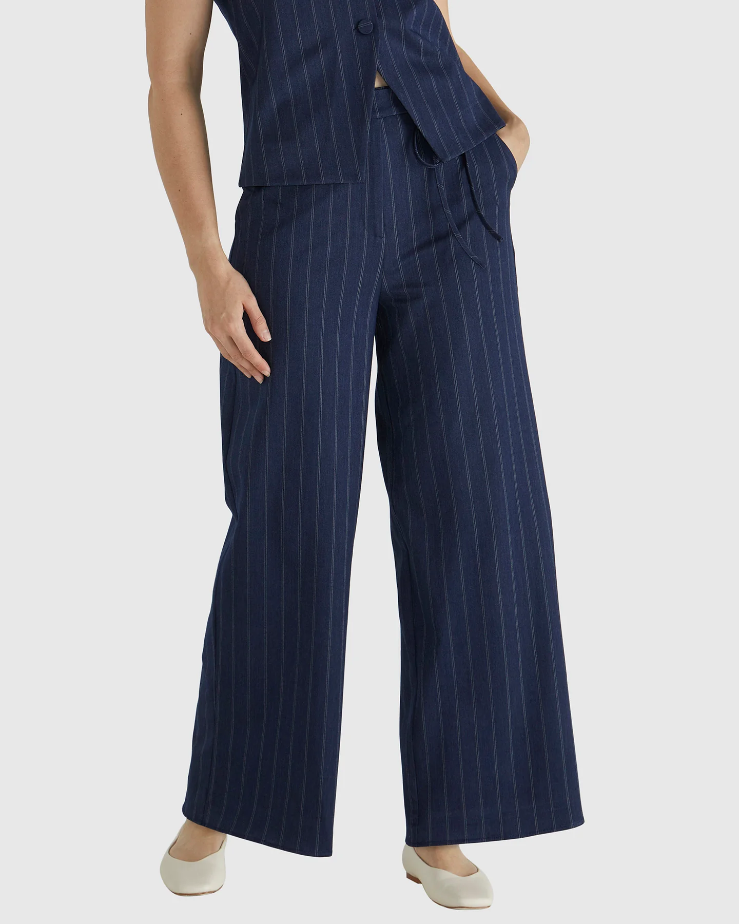 PETRA PANT - Navy Pinstripe - Image 5